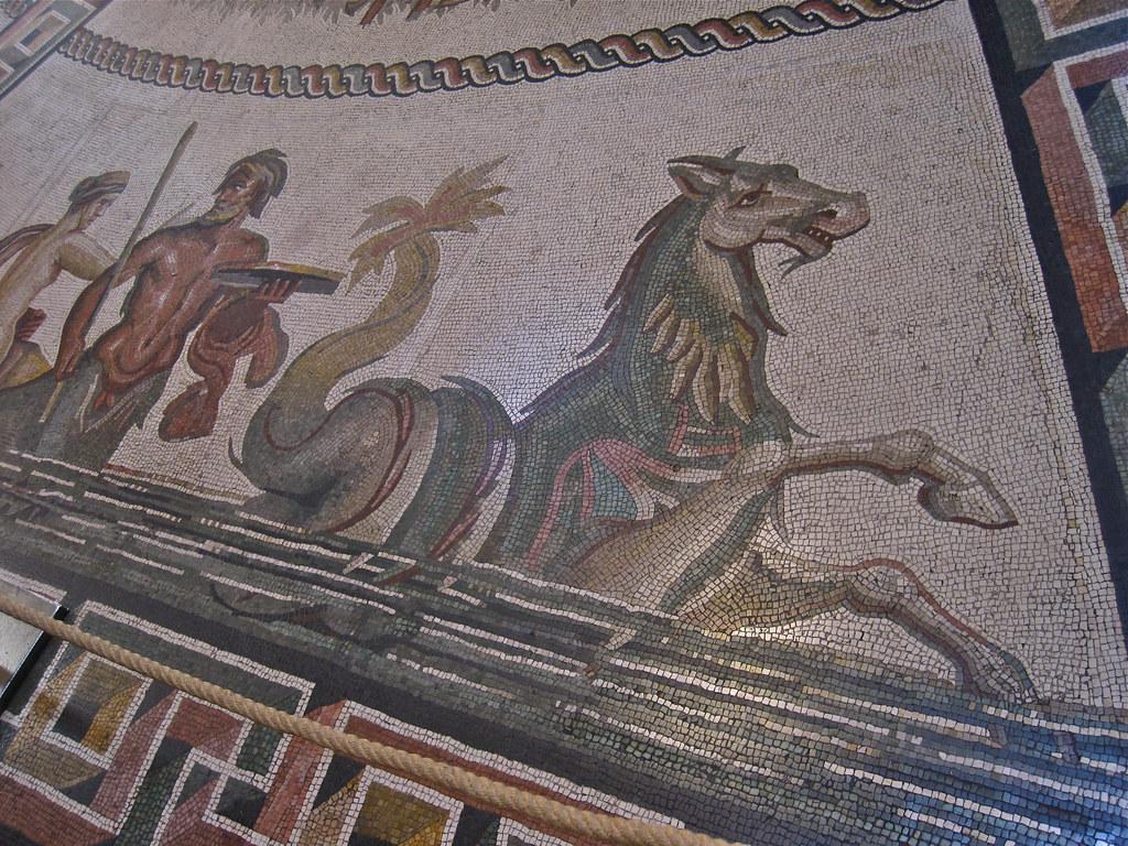 1024x768 Circular Roman Mosaic, Rome, Italy. Ancient Roman mosaics o