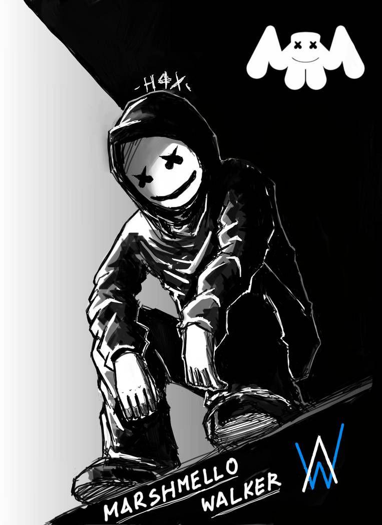 763x1047 Marshmello Walkers. Walker wallpaper, Alan walker, Walker art