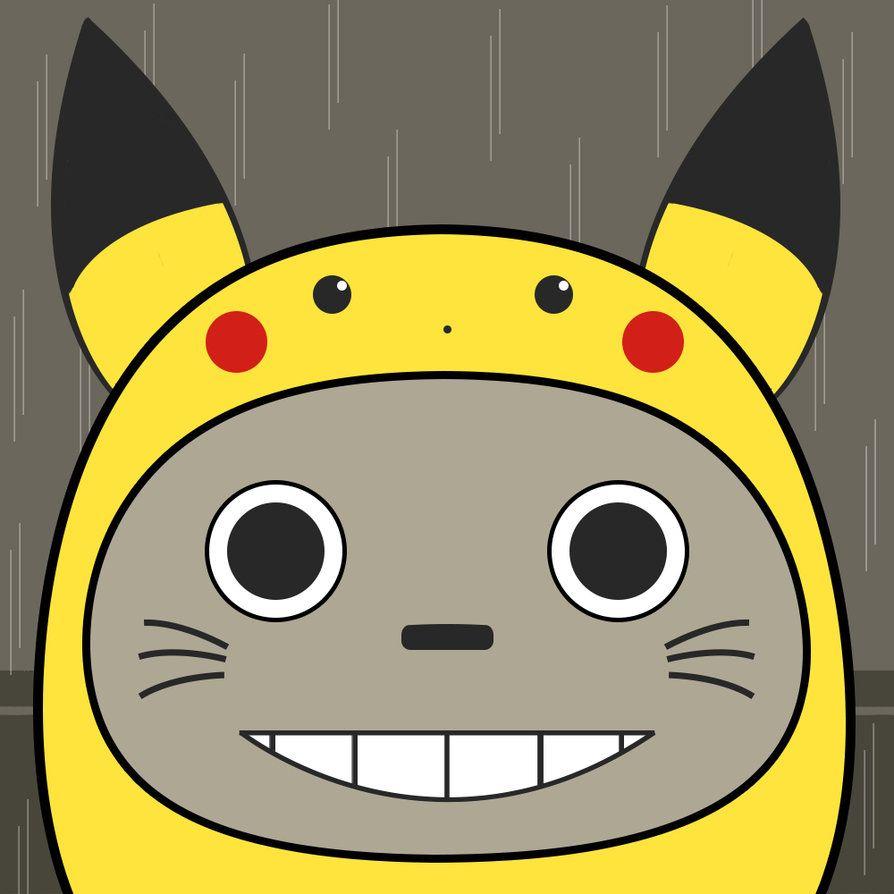 894x894 Totoro in Pikachu costume