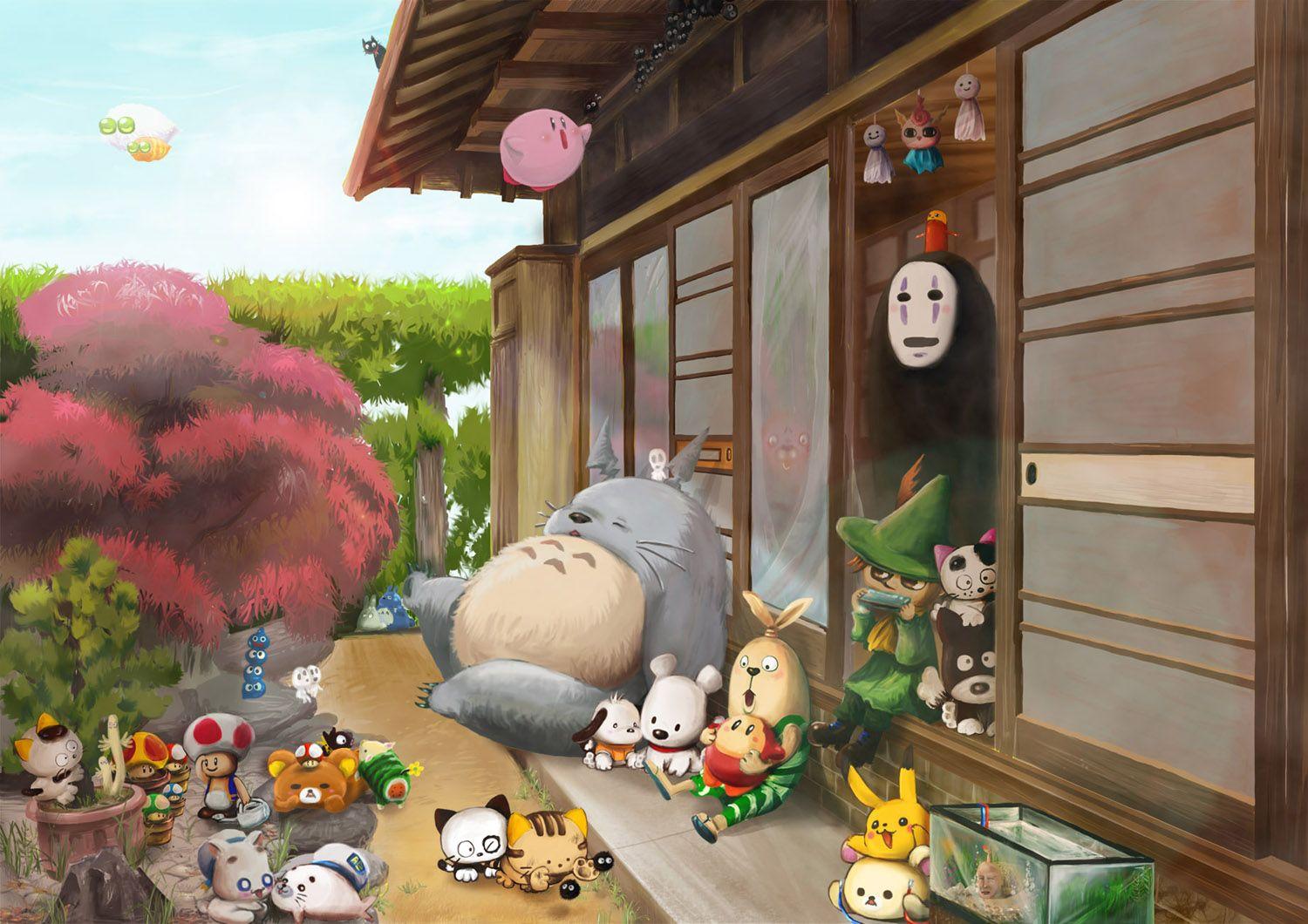 1500x1060 aria aria pokoteng dragon quest ghibli hyco jiji (character) kikis
