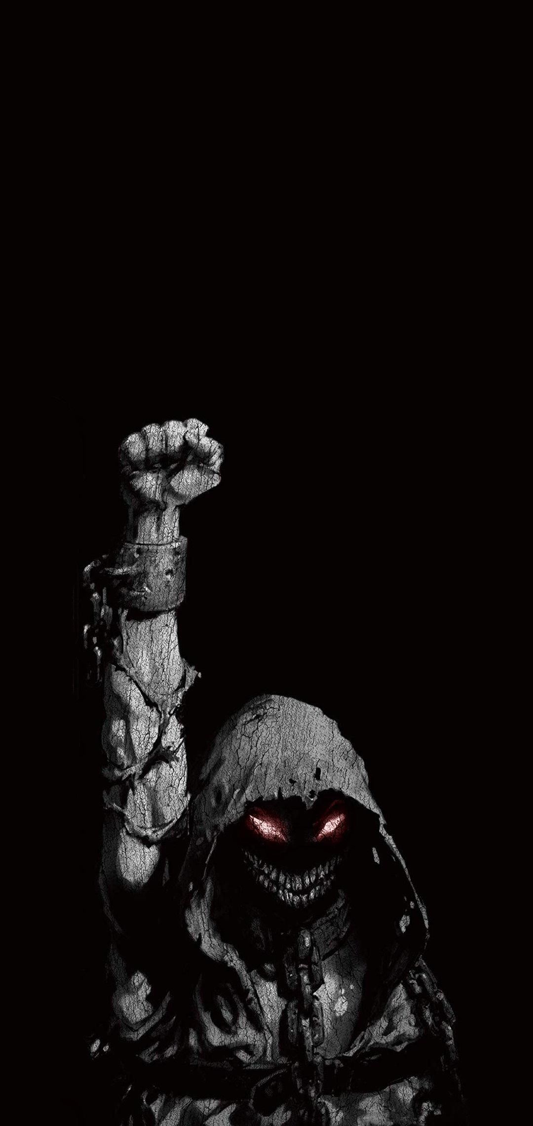 1080x2280 disturbed wallpaper, black, still life photography, darkness, fictional character, photography, monochrome