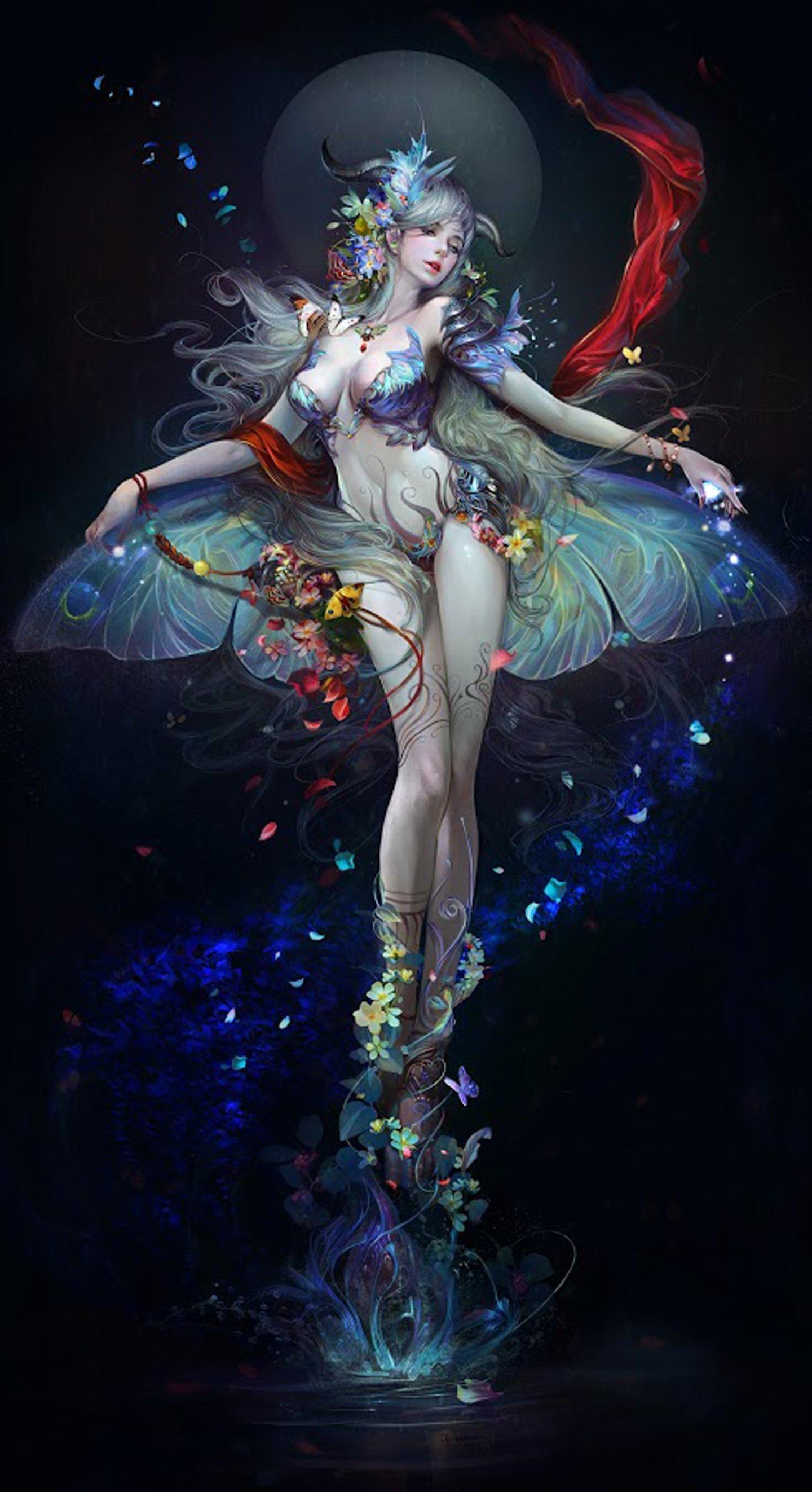 1440x2645 fantasy, Girl, Magic, Beauty, Beautiful Wallpaper HD / Desktop and Mobile Background