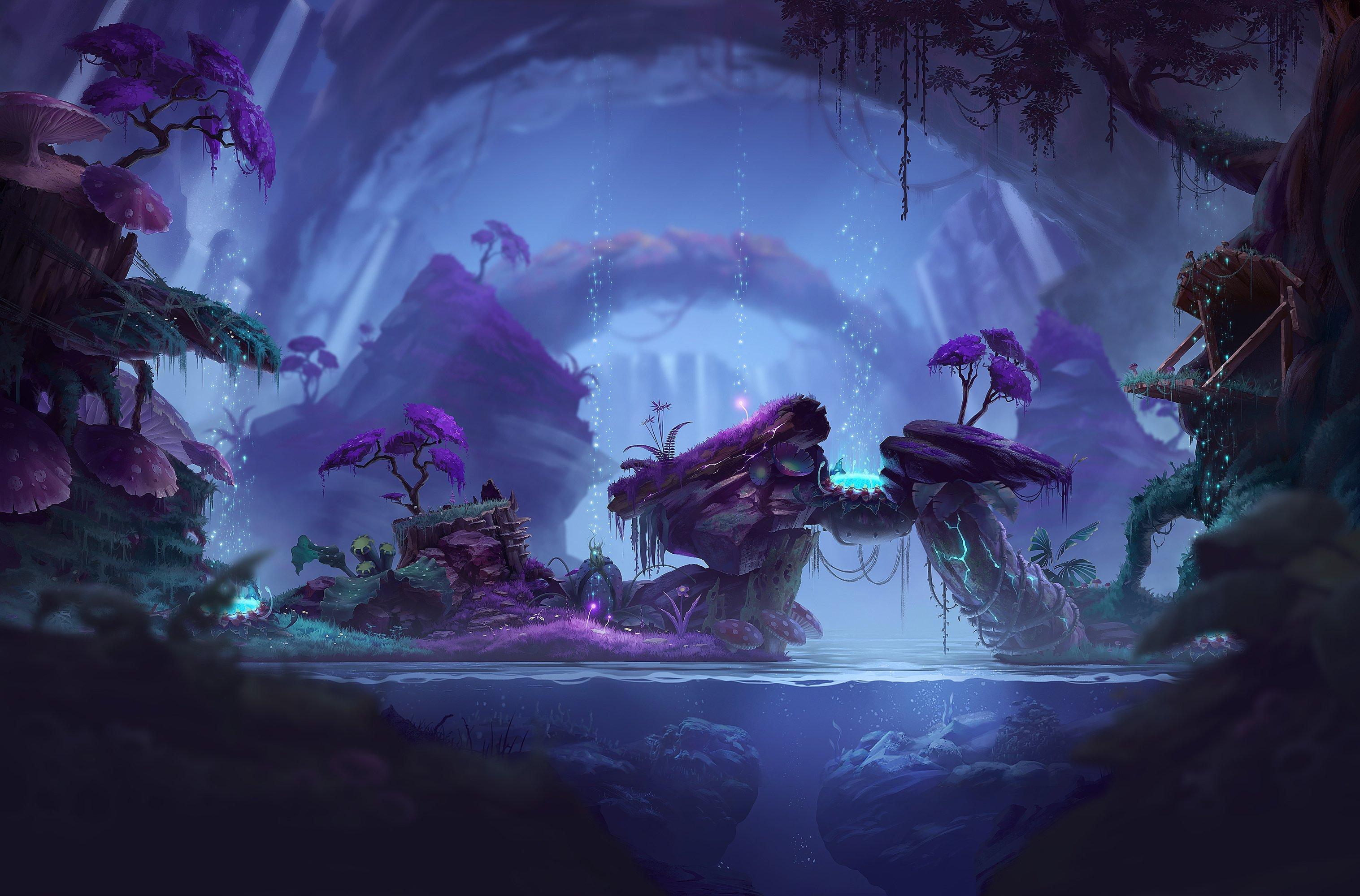3033x2000 Inside A Magical Cave Wallpaper Of Magical Cave