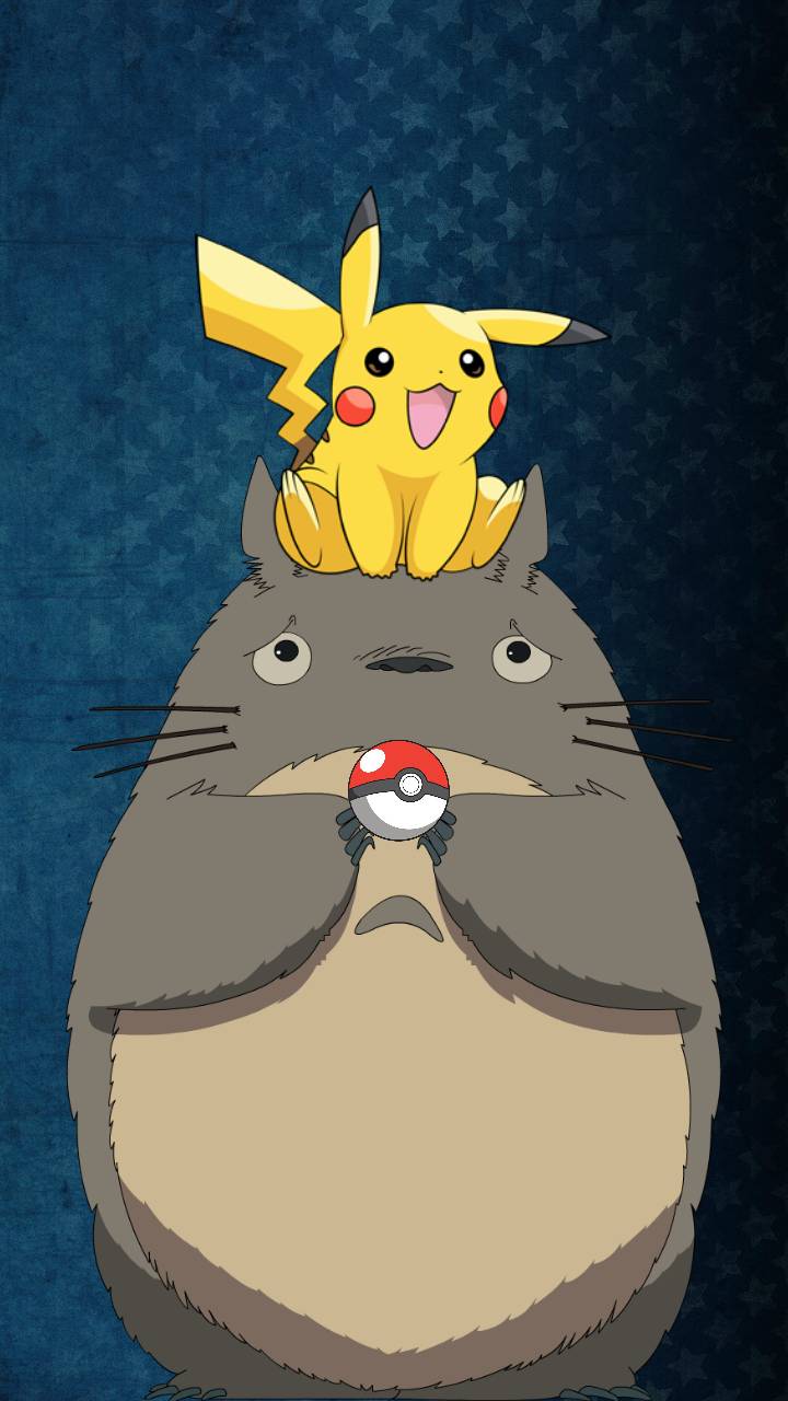 720x1280 Pikachu Totoro Wallpaper