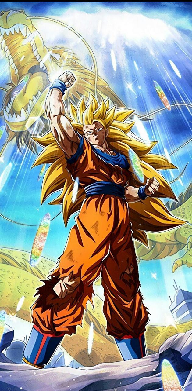 630x1280 LR SSJ3 Goku wallpaper
