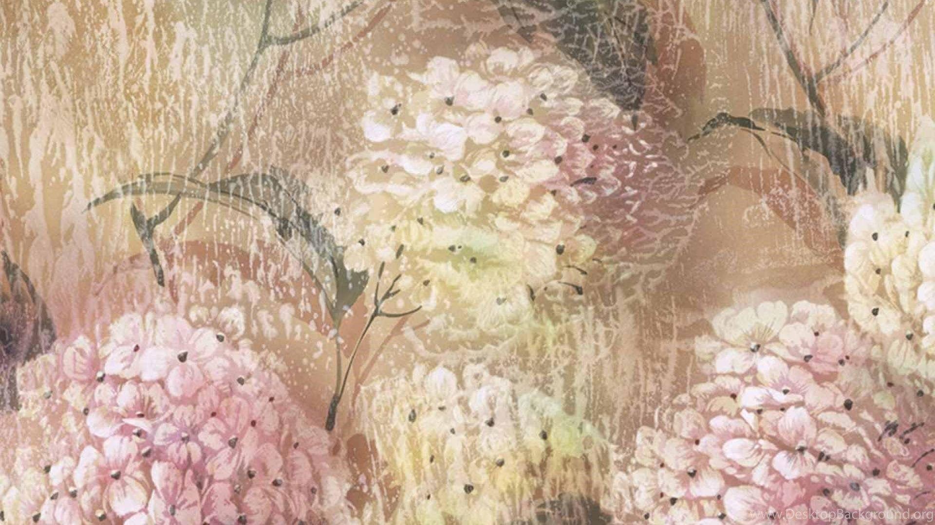 1920x1080 Painted Flowers Desktop Wallpaper