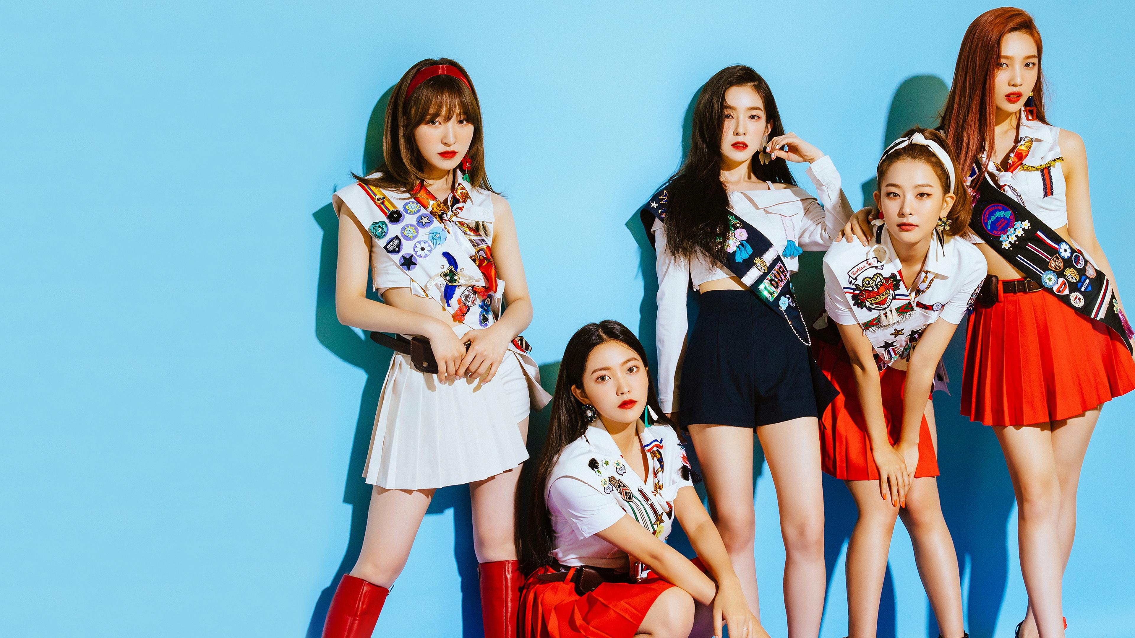 3840x2160 Red Velvet Power Up Summer Magic Group Members 4K
