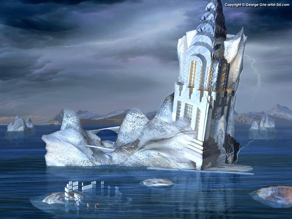 1024x768 Modern Surrealism Fantasy Art 3D Picture: George Grie 3D wallpaper
