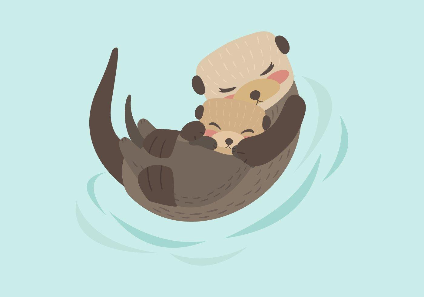 1400x980 Sea Otter Vector Art, Icon, and Graphics for Free Download