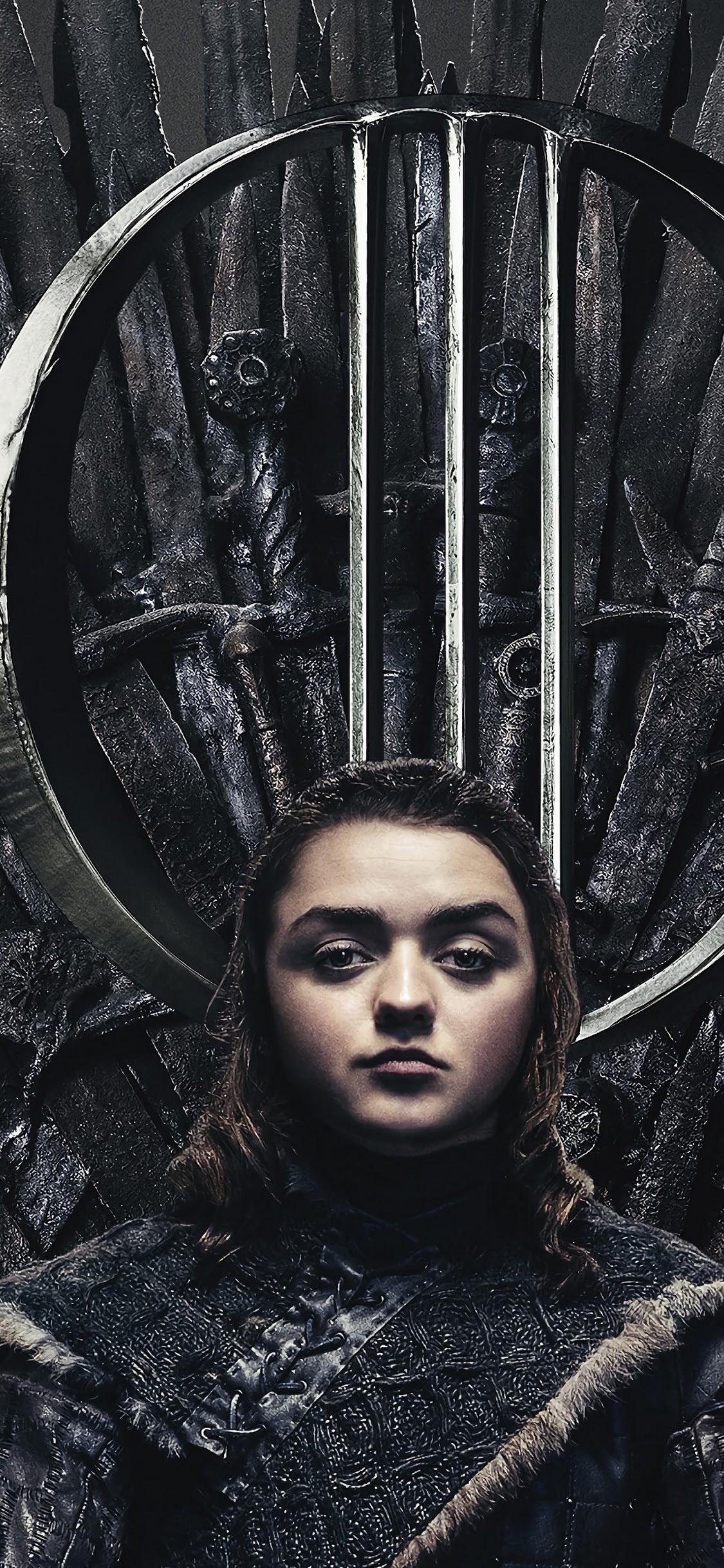 1125x2436 Arya Stark Game of Thrones Season 8 4K Wallpaper
