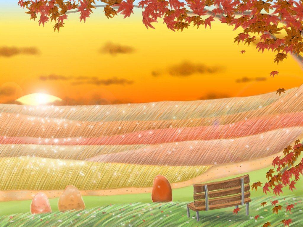 1024x768 minh họa tuyệt đẹp về Mùa thu - Tranh minh họa Nghệ thuật Họa sĩ