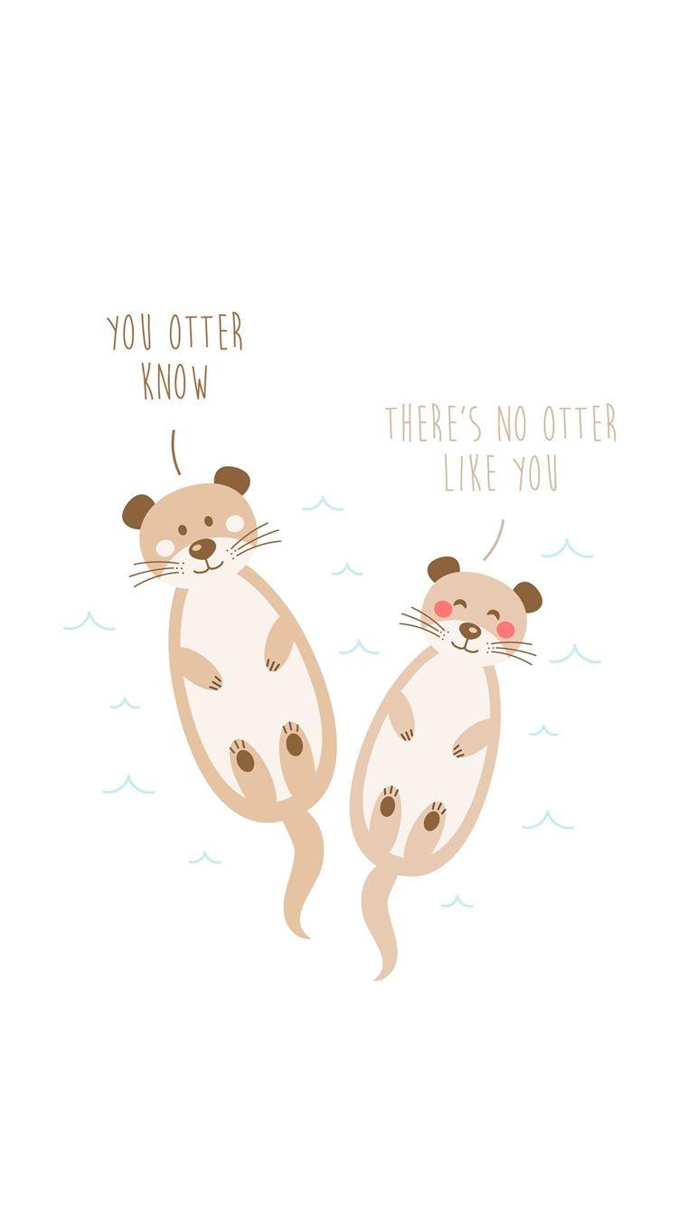 750x1334 otters iPhone Wallpaper Free Download