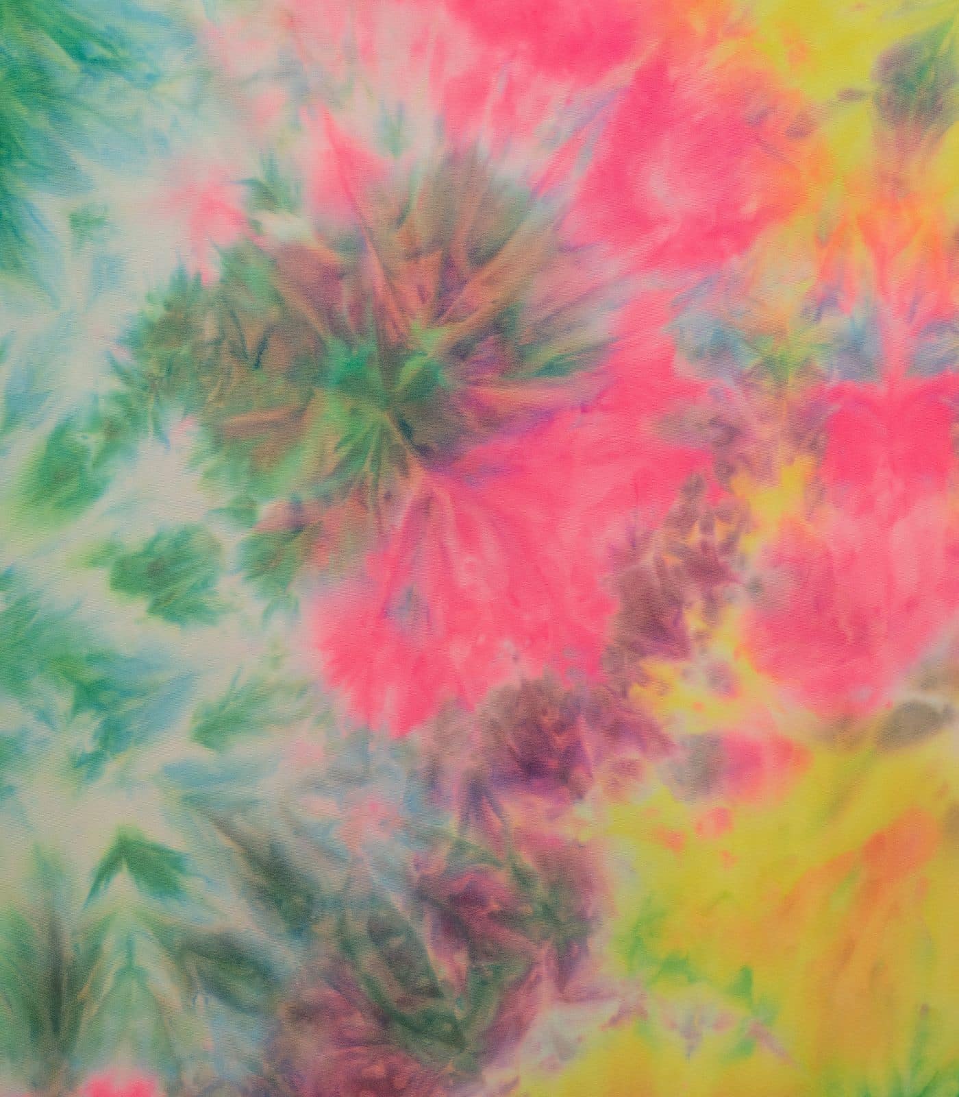 1400x1600 Neon Green Yellow Pink Tie Dye Double Brushed Poly