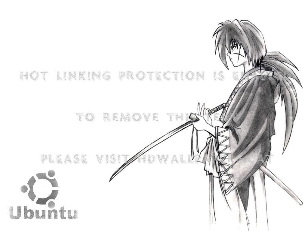1024x768 rurouni kenshin ubuntu wallpaper samurai x