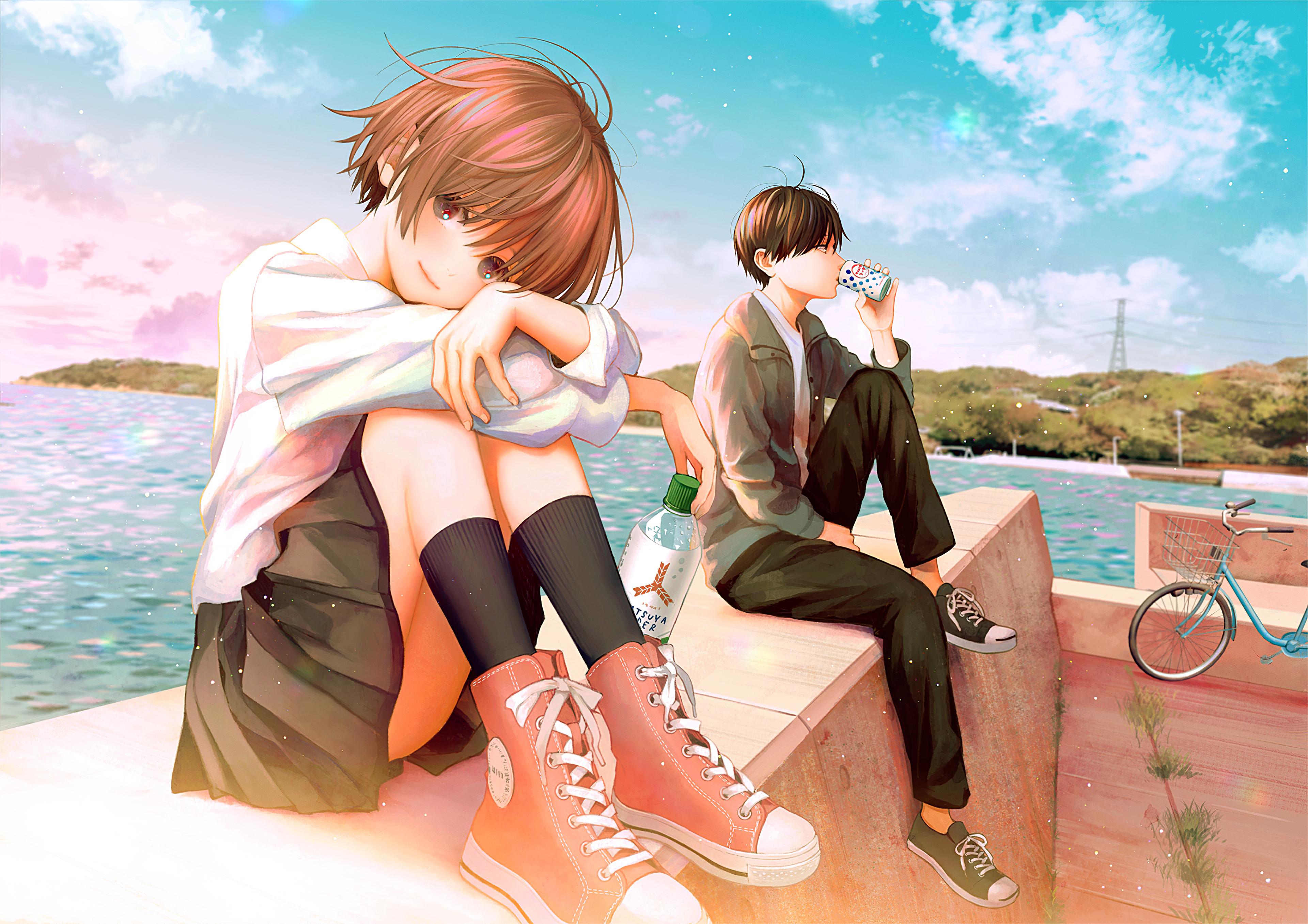3840x2714 Wallpaper Anime Couple HD Wallpaper