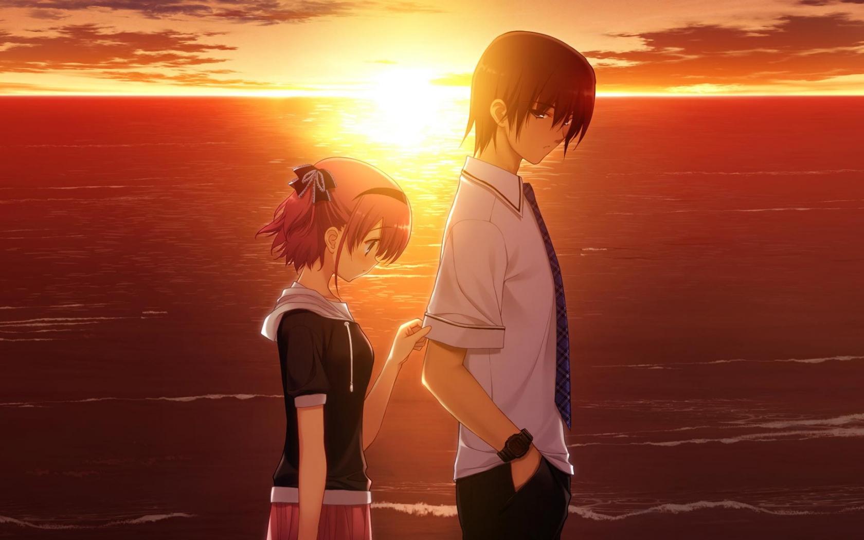 1680x1050 Free download Download Cute Anime Couple Background [2048x1152] for your Desktop, Mobile & Tablet. Explore Cute Anime Couple Wallpaper. Romantic Anime Wallpaper, Love Couples Wallpaper, Cute Romantic Wallpaper