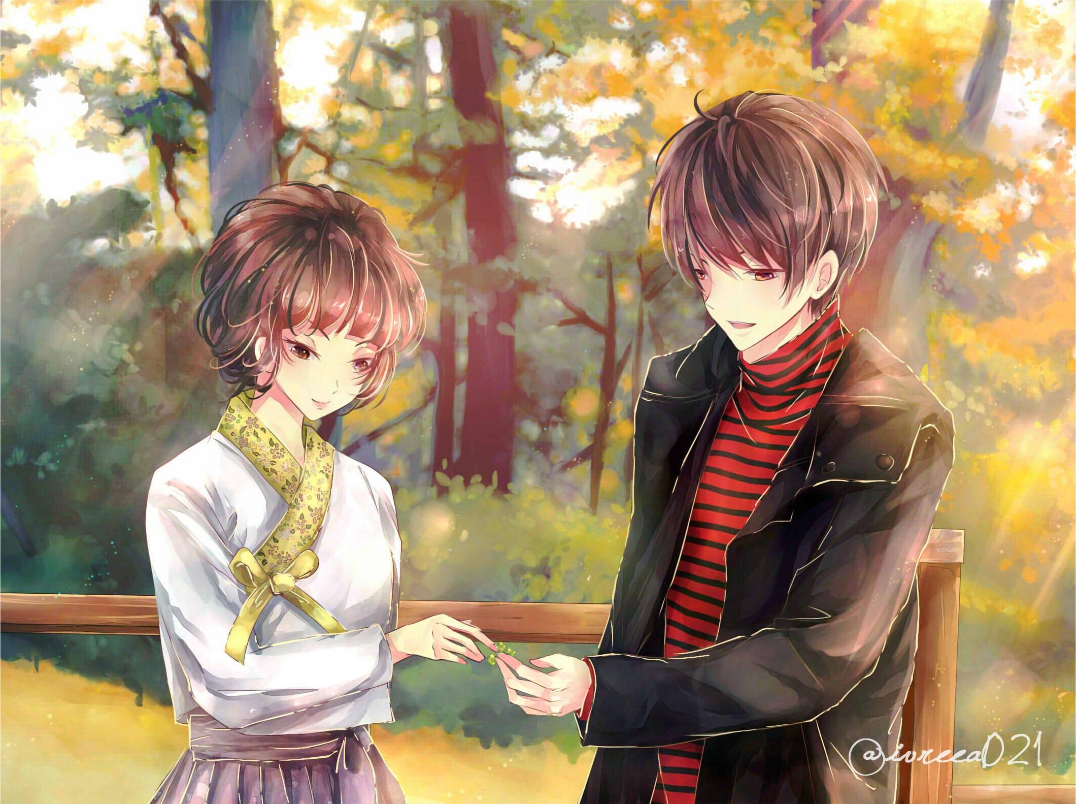 2120x1583 Draw couple in anime style