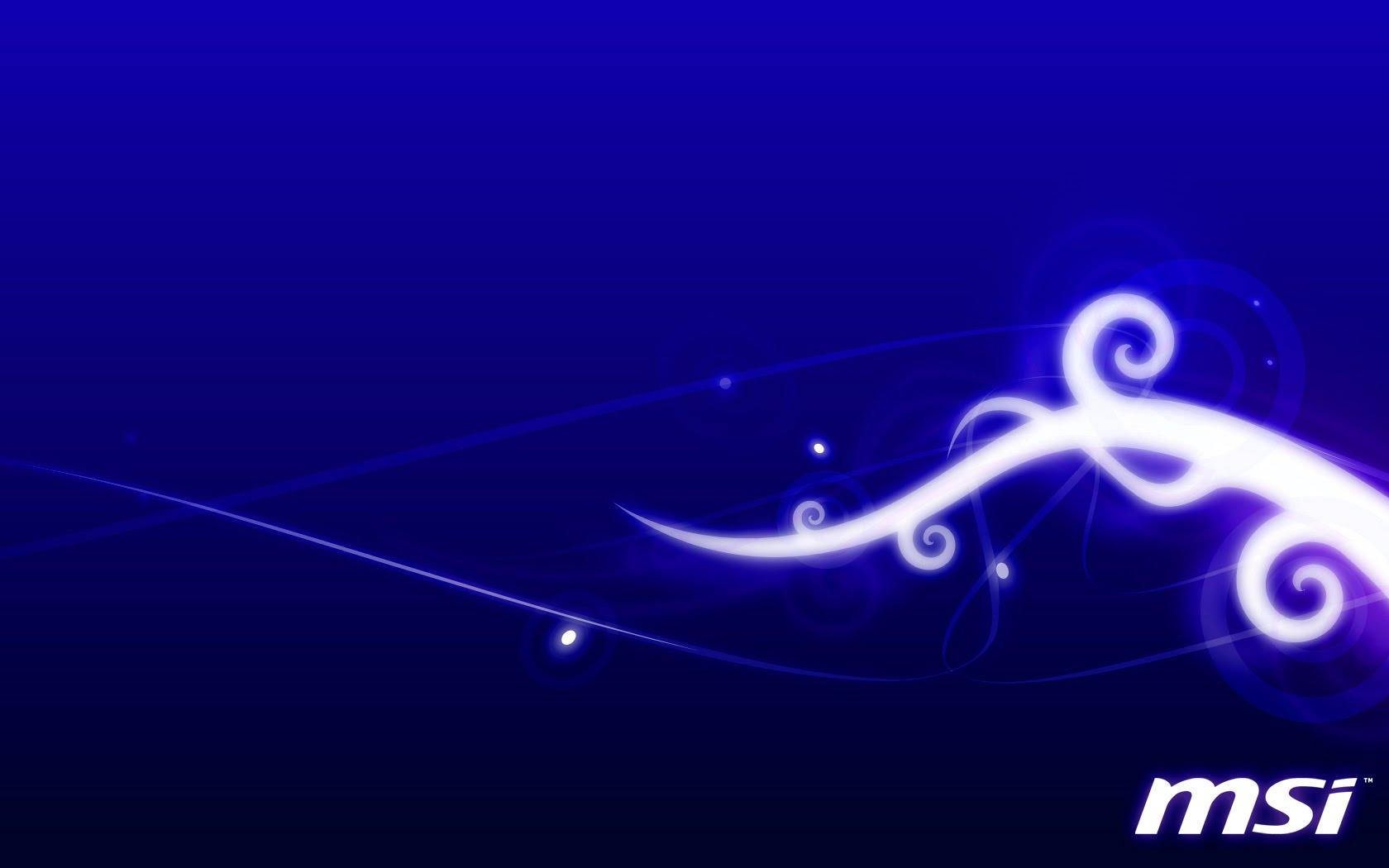 1680x1050 MSI Blue Wallpaper