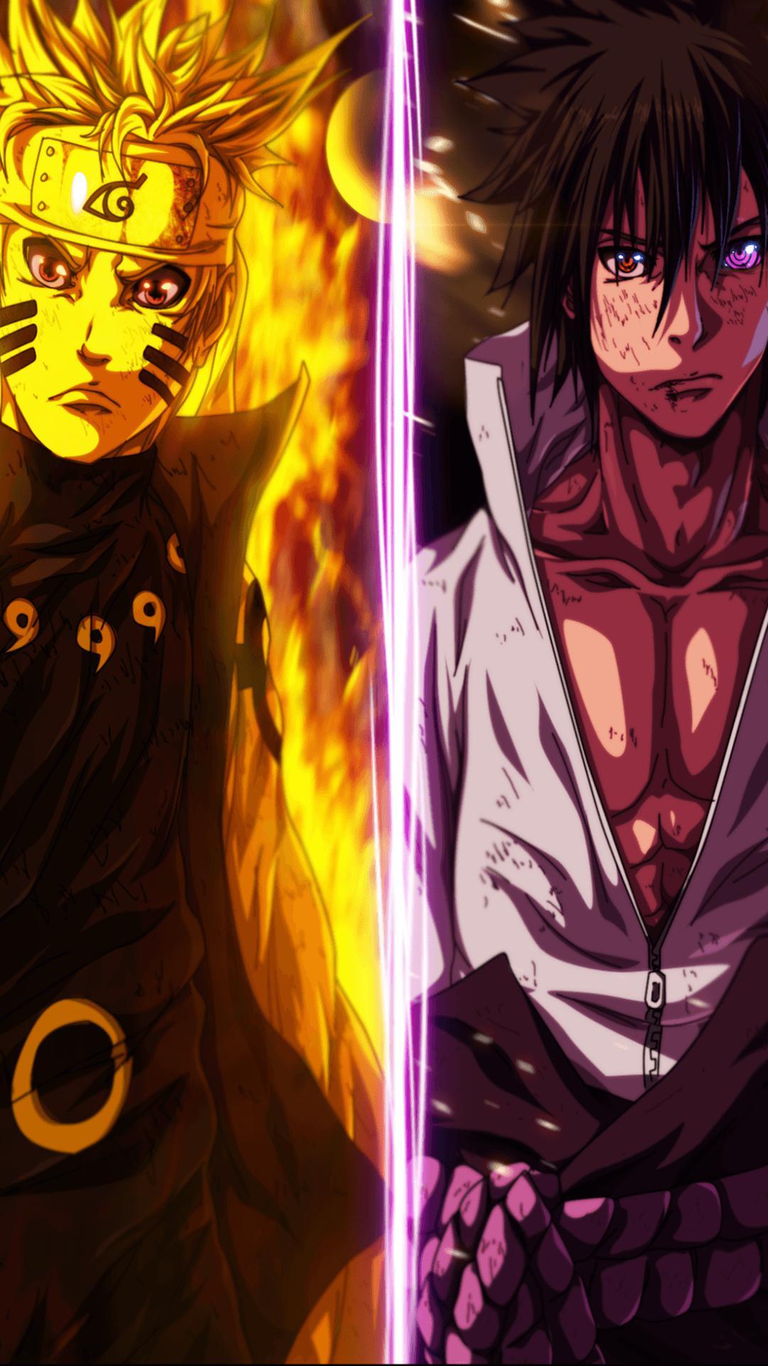 1080x1920 Naruto Vs Sasuke iPhone Wallpaper