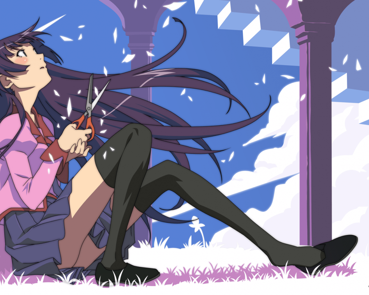 1280x1024 Free download Anime Monogatari Series Hitagi Senjgahara Wallpaper [1920x1191] for your Desktop, Mobile & Tablet. Explore Monogatari Series Wallpaper. Monogatari Series Wallpaper, Wallpaper Series, Daredevil Series Wallpaper