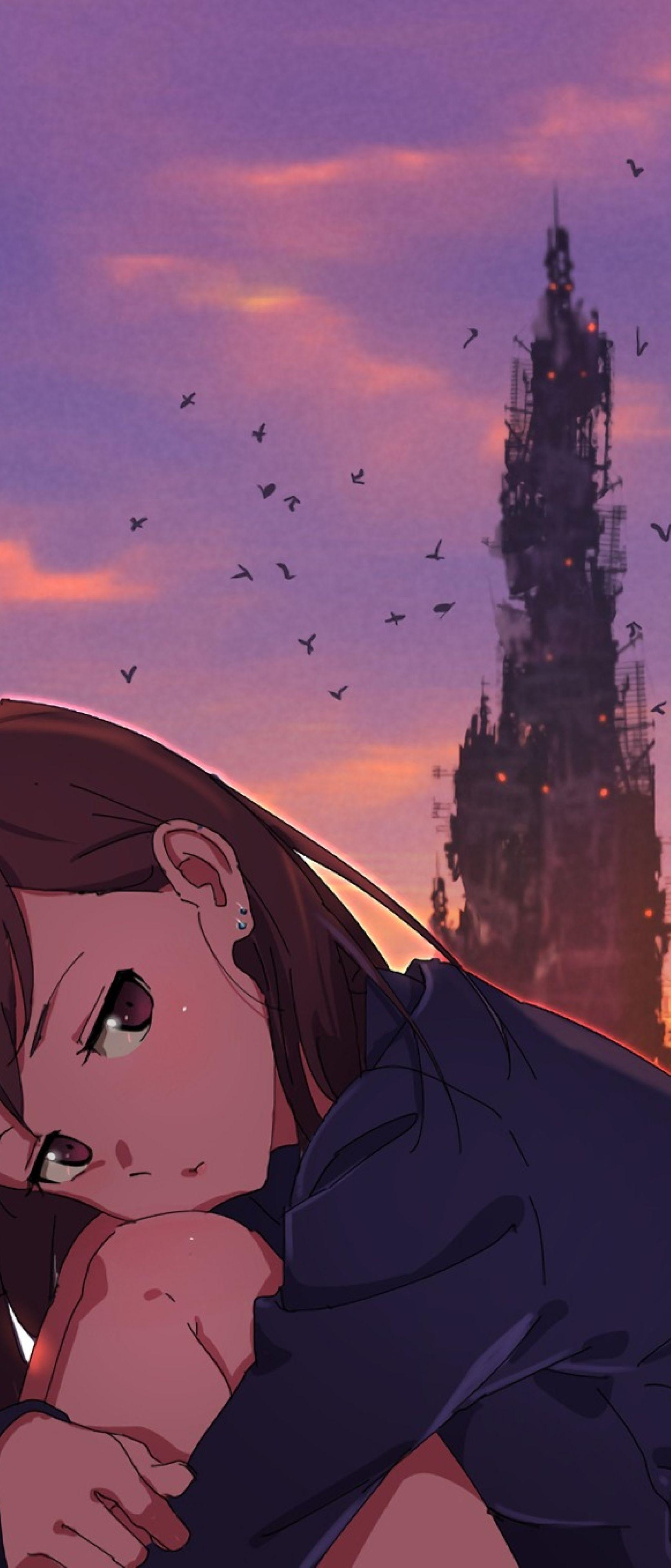 1644x3840 Anime Heart Broken Wallpaper