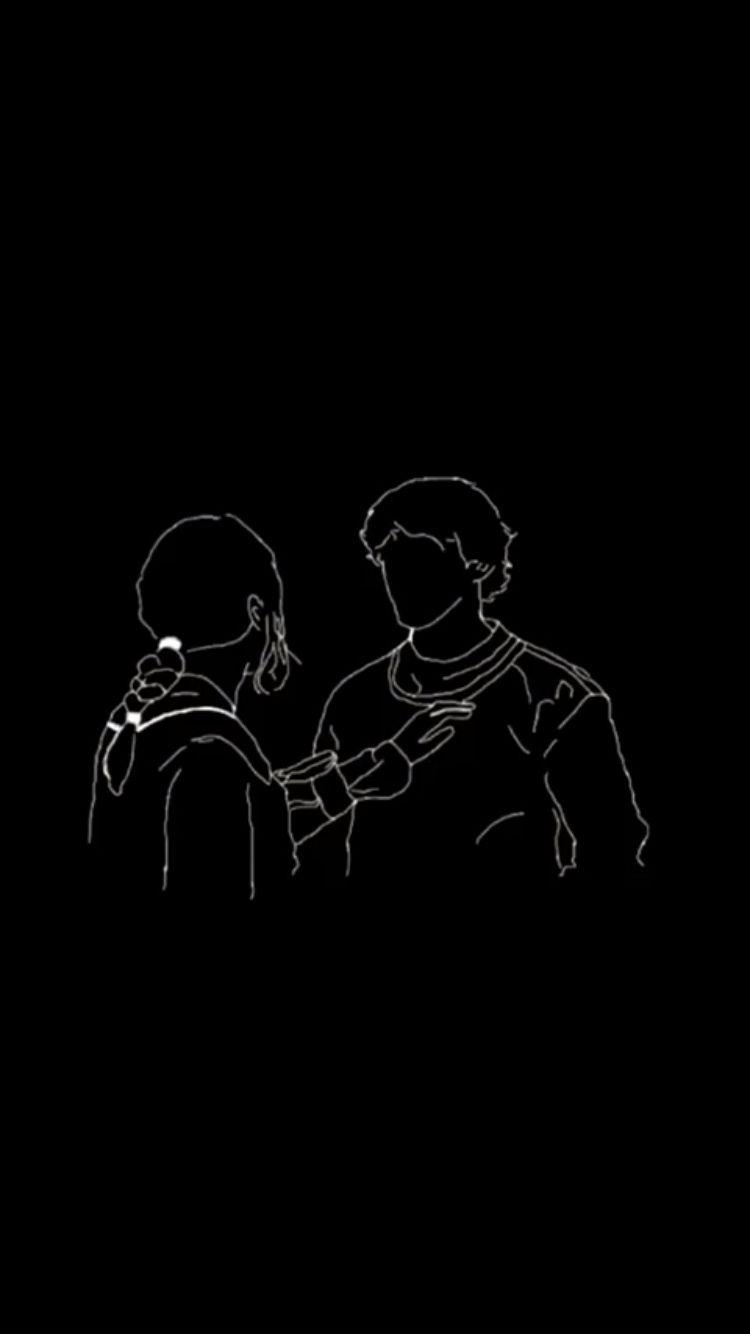 Black and White Anime Couple Wallpapers Top Free Black and White