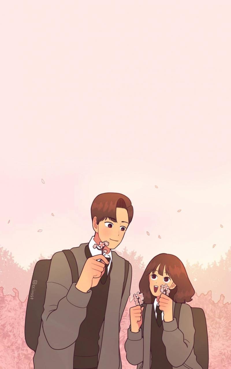 800x1280 Free download Aesthetic Anime Couple Wallpaper Top Aesthetic Anime [1242x2208] for your Desktop, Mobile & Tablet. Explore Wallpaper Couple. Couple Wallpaper, Wallpaper Anime Couple, Loving Couple Wallpaper