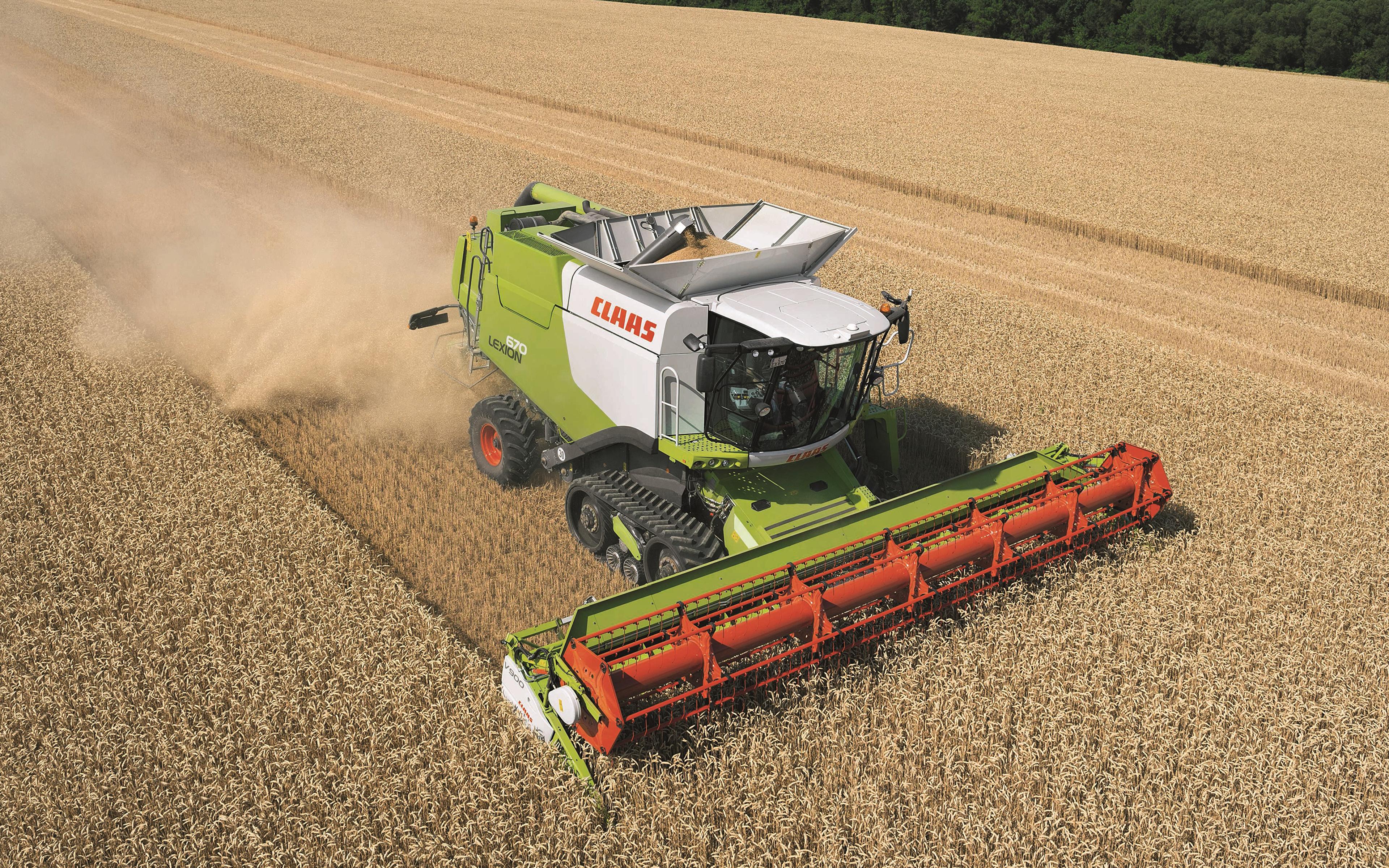 3840x2400 Desktop Wallpaper Combine harvester Agricultural 3840x2400