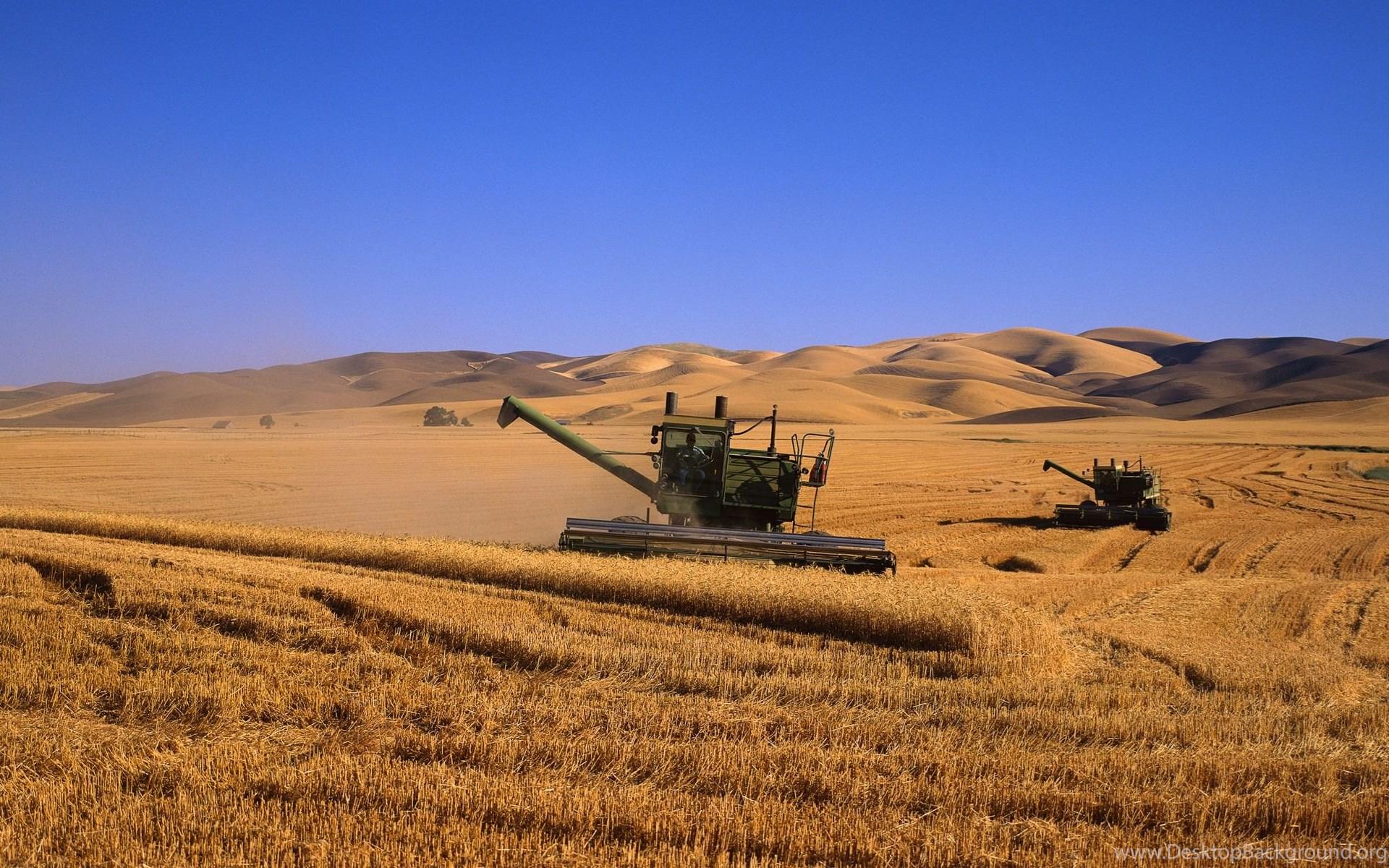 1920x1200 Agriculture Combine Harvester Farming Fields Multiscreen Wallpaper. Desktop Background