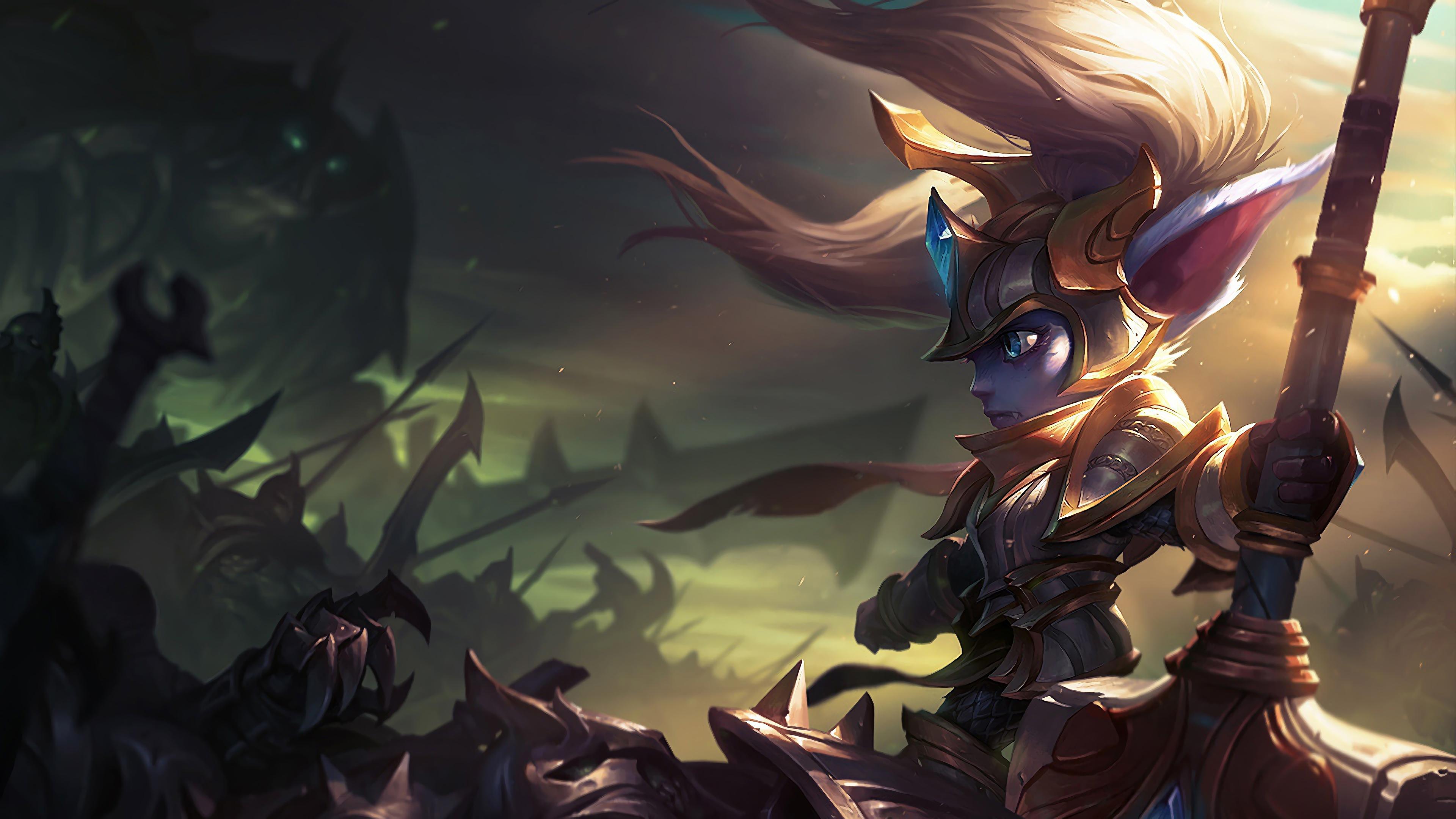 3840x2160 Wallpaper 4k Battle Regalia Poppy LoL Splash Art League of Legends lol Wallpaper