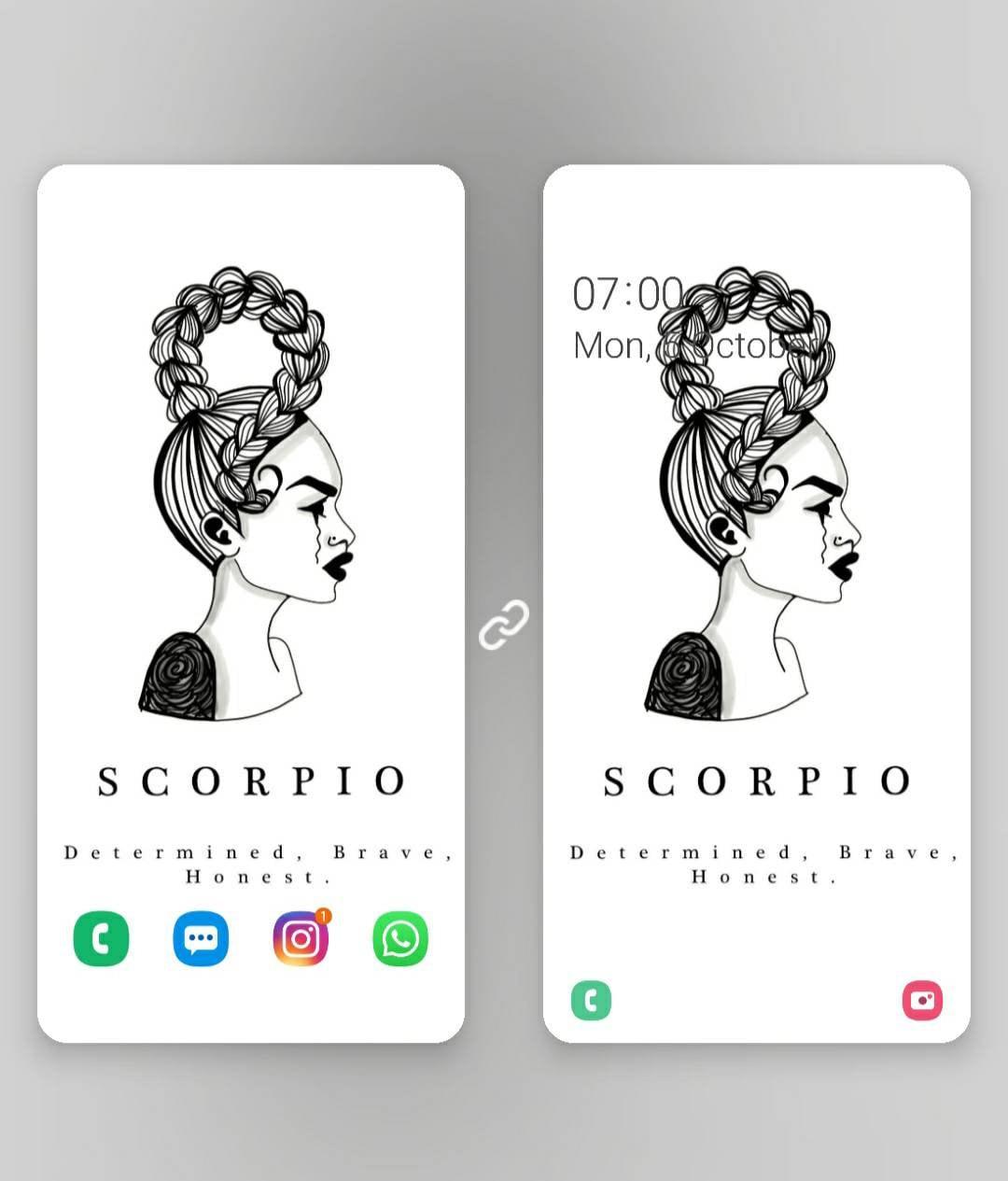 1080x1265 Scorpio Phone Wallpaper Water Star Sign Astrology Art Print