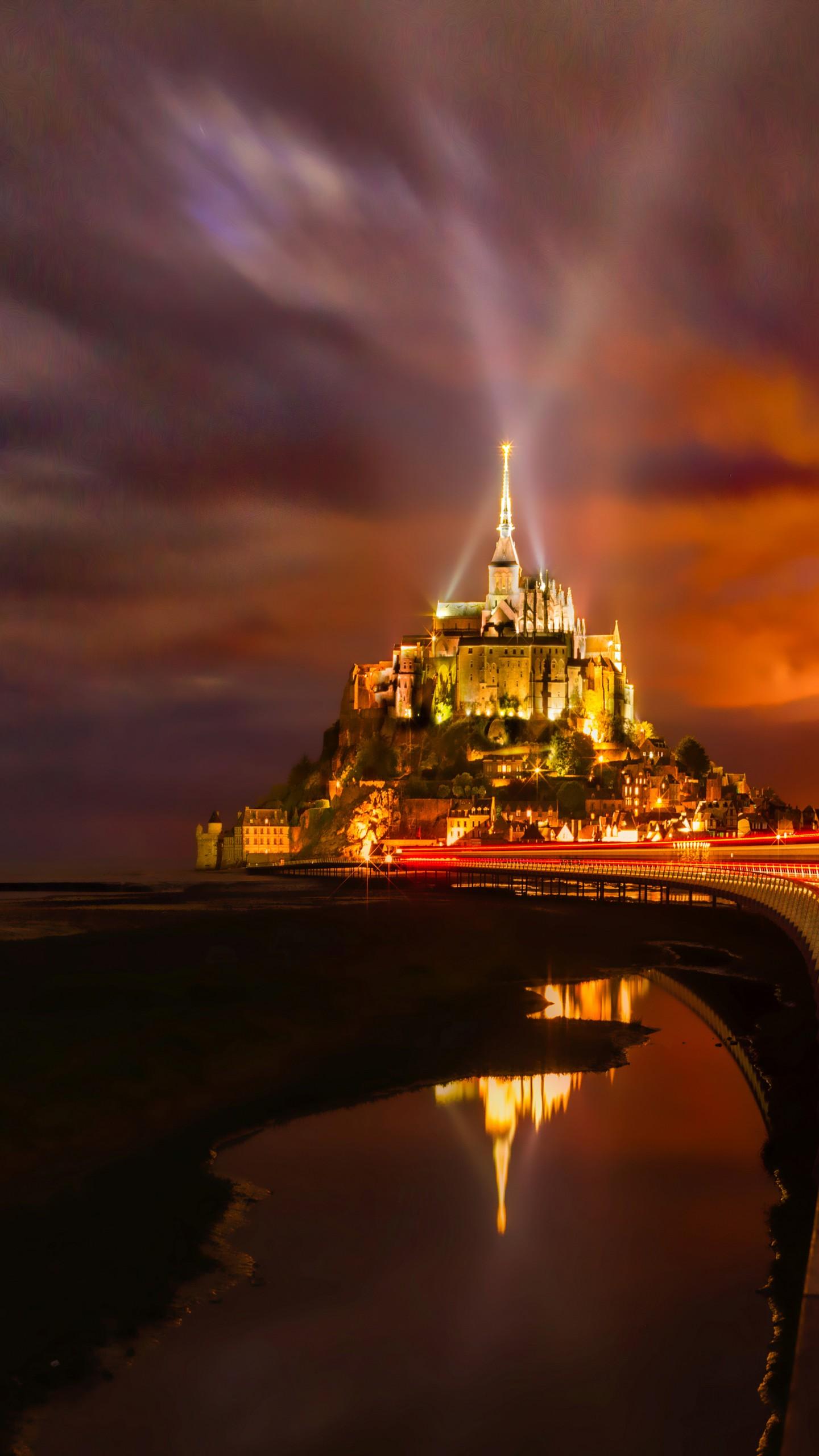 1440x2560 8k Wallpaper Mont Saint Michel