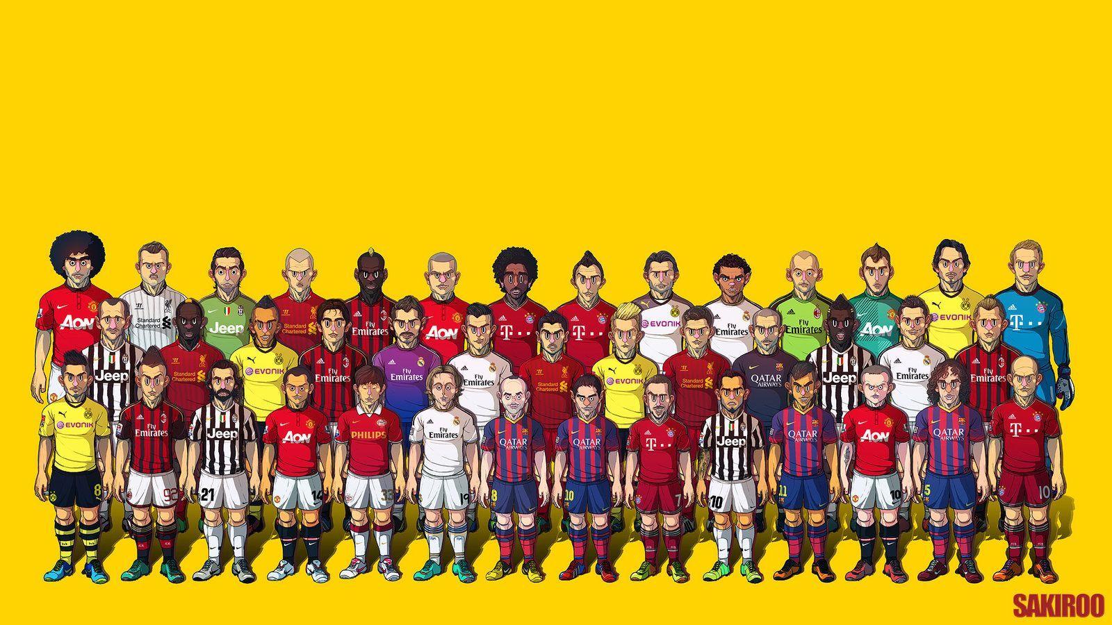 1600x900 Cartoon Football Wallpaper
