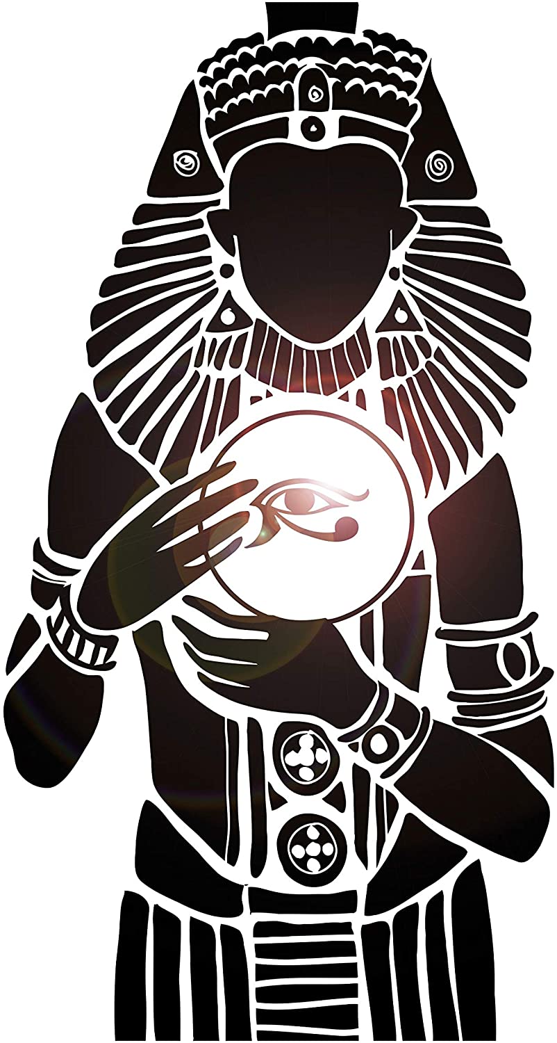 802x1500 Large Vinyl Wall Decal Pharaoh Ancient Egypt Egyptian Stickers Mural (458ig) Black : Tools & Home Improvement