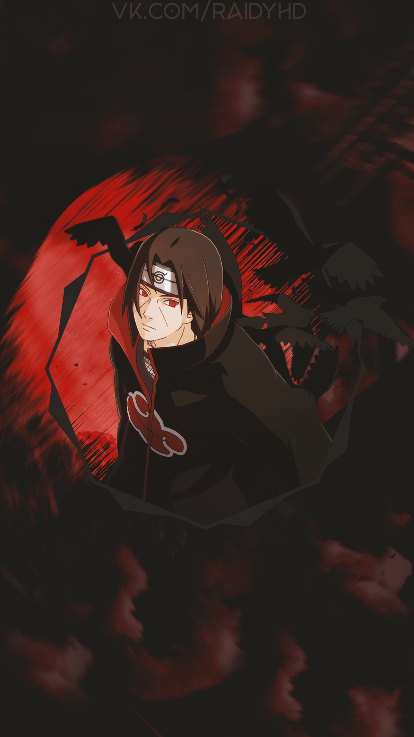 1600x2844 Uchiha Itachi Black Wallpaper HD