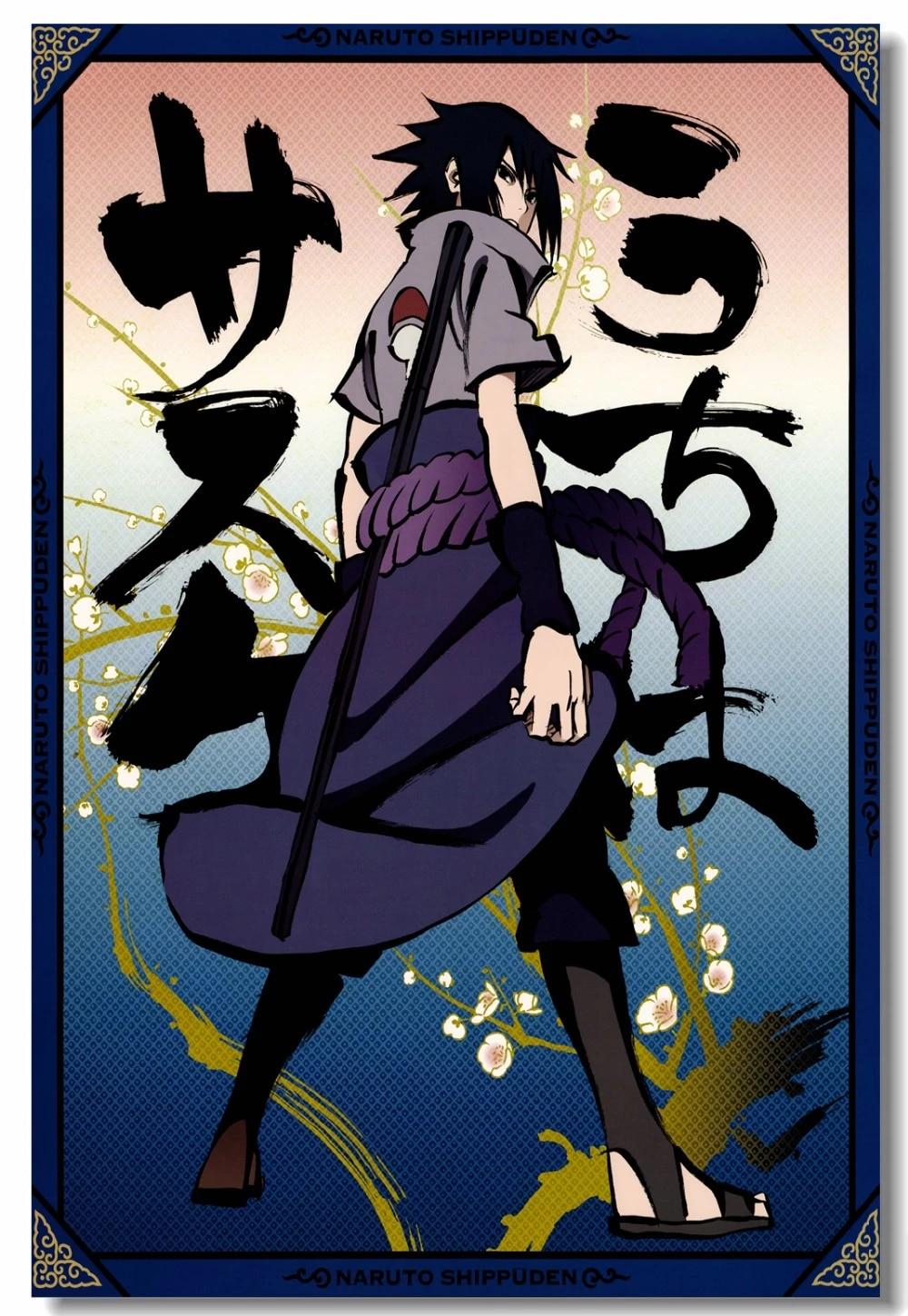 1000x1449 Custom Canvas Wall Decals Uchiha Sasuke Poster Naruto Shippuden Itachi Wall Stickers Mural Nursery Wallpaper Hoom Decor #. Wall Stickers