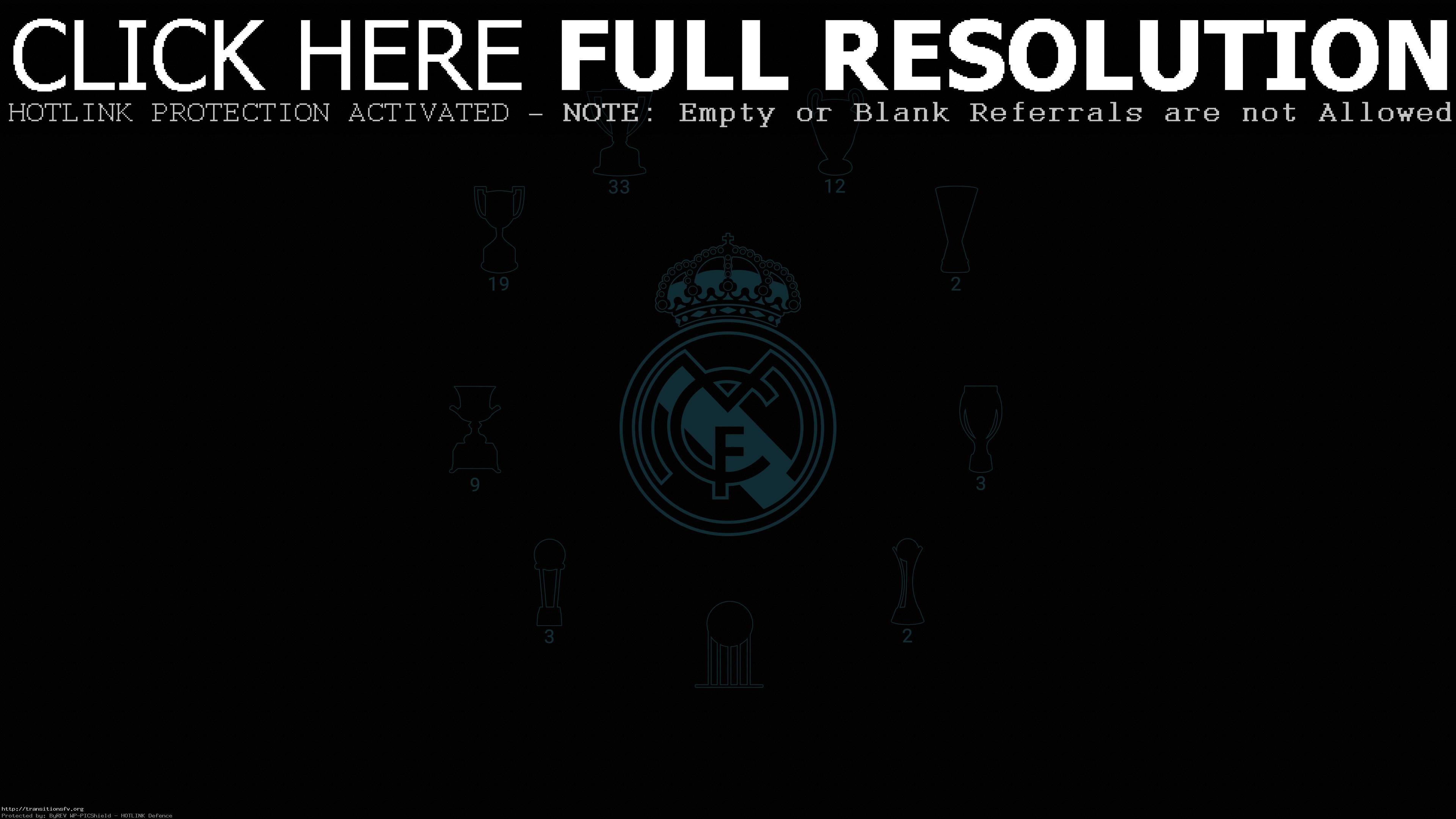 3840x2160 Real Madrid Logo Black