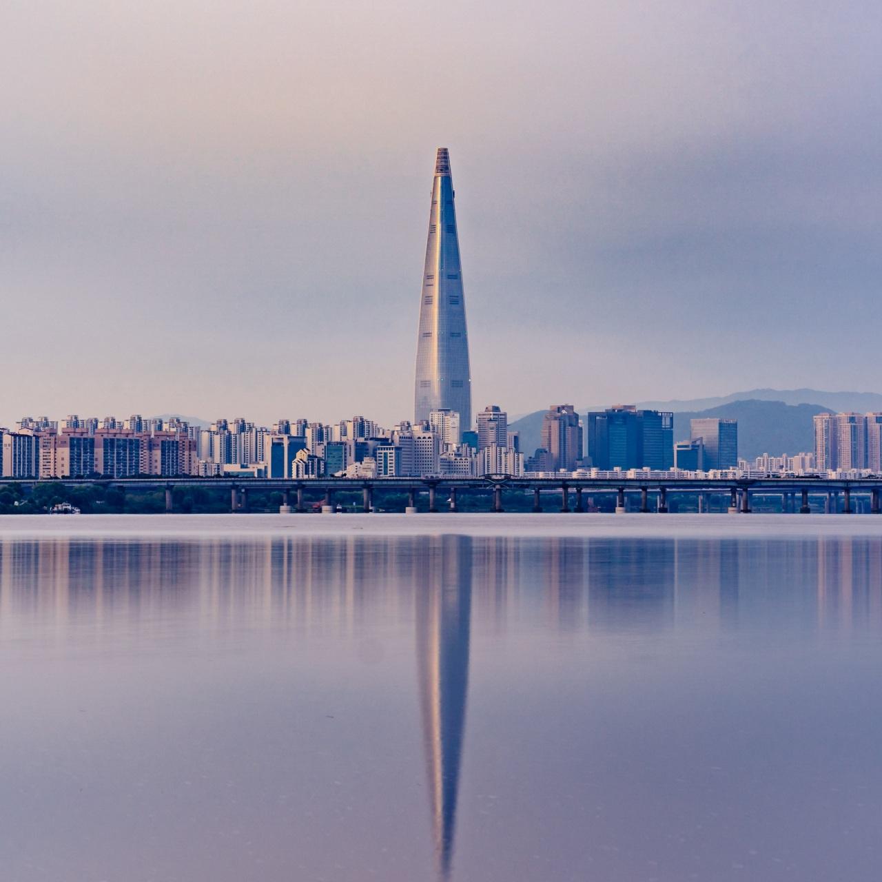 1280x1280 Wallpaper 4k panorama, skyscraper, seoul, south korea 4k Wallpaper
