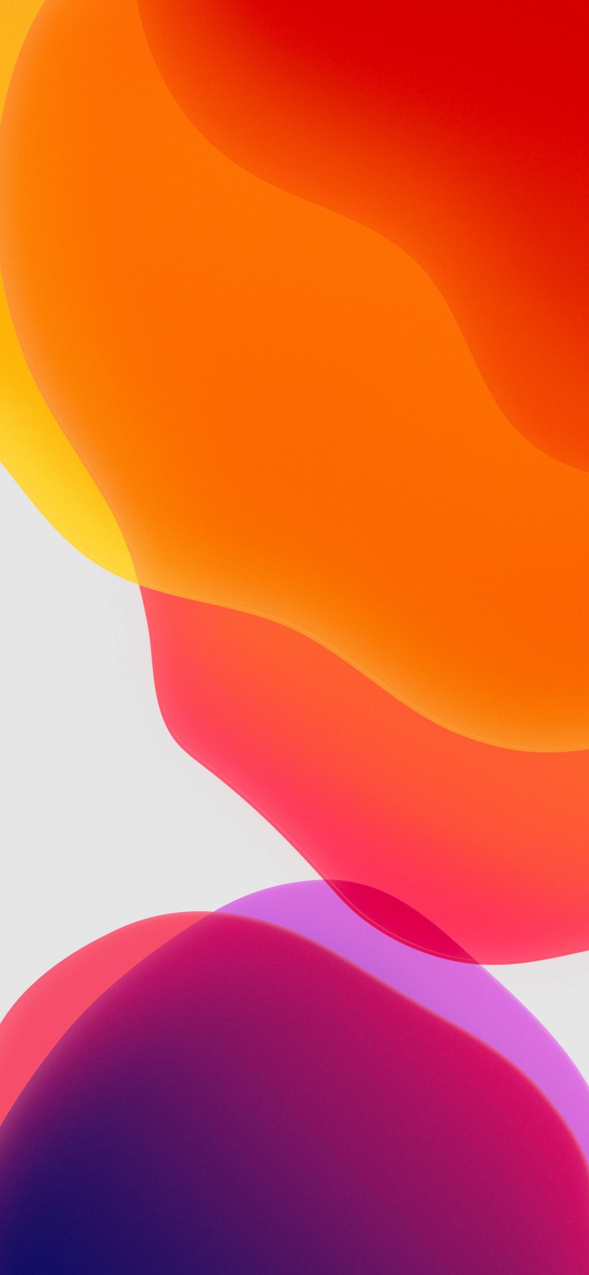 1170x2532 iPadOS Wallpaper 4K, Stock, Orange, White background, iPad, iOS Abstract