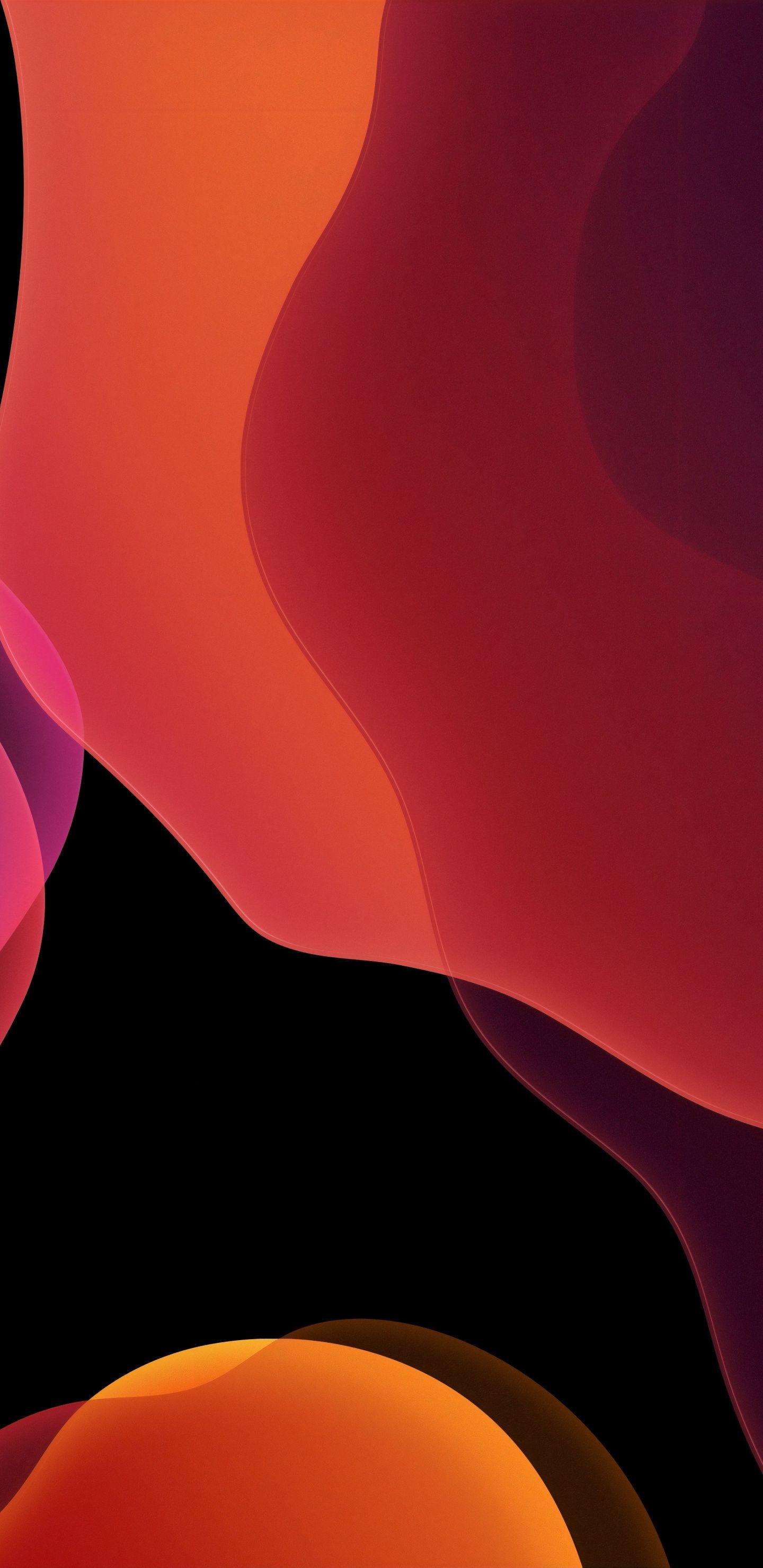 1440x2960 Orange Dark Red And Black Gradient Android Wallpaper