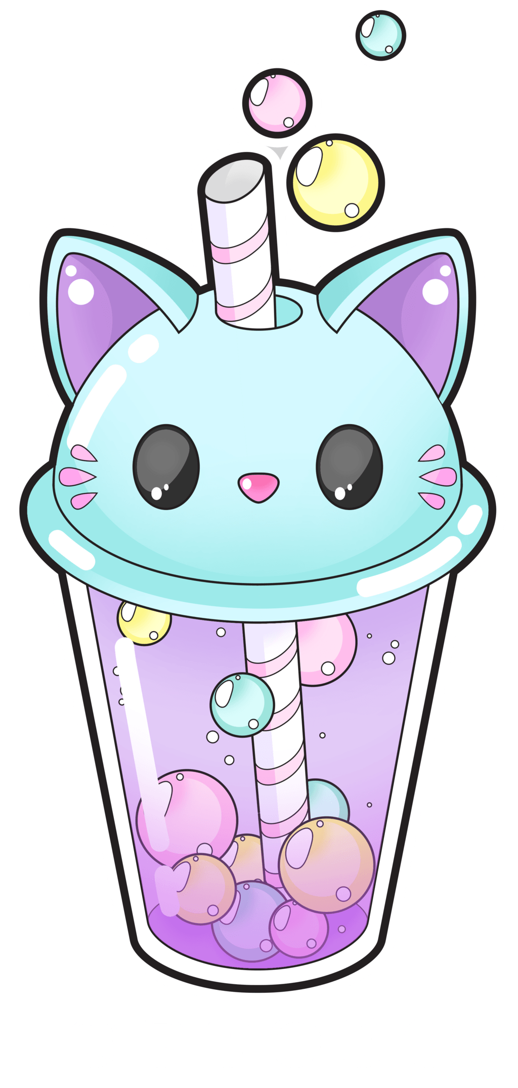 1024x2150 Cartoon Donut Wallpaper