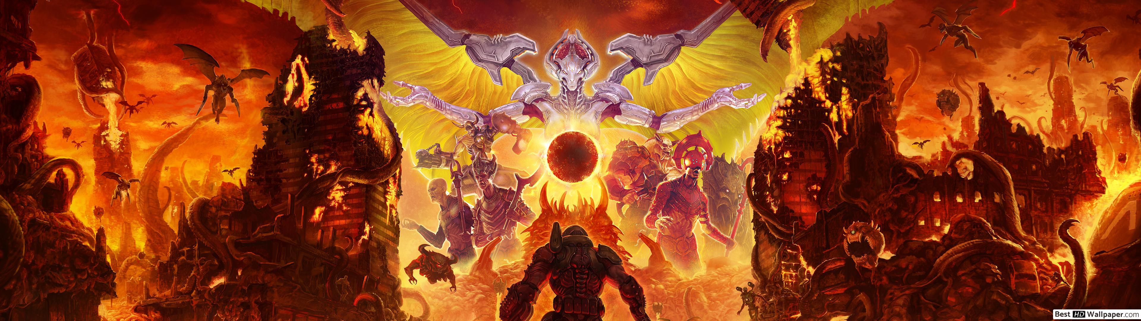 3840x1080 DOOm Eternal HD wallpaper download