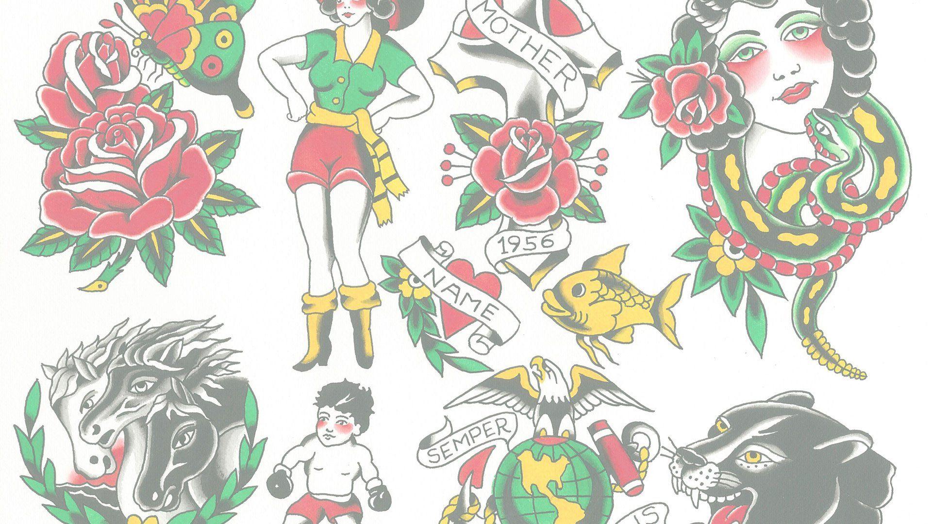 1920x1080 Traditional Tattoo Wallpaper