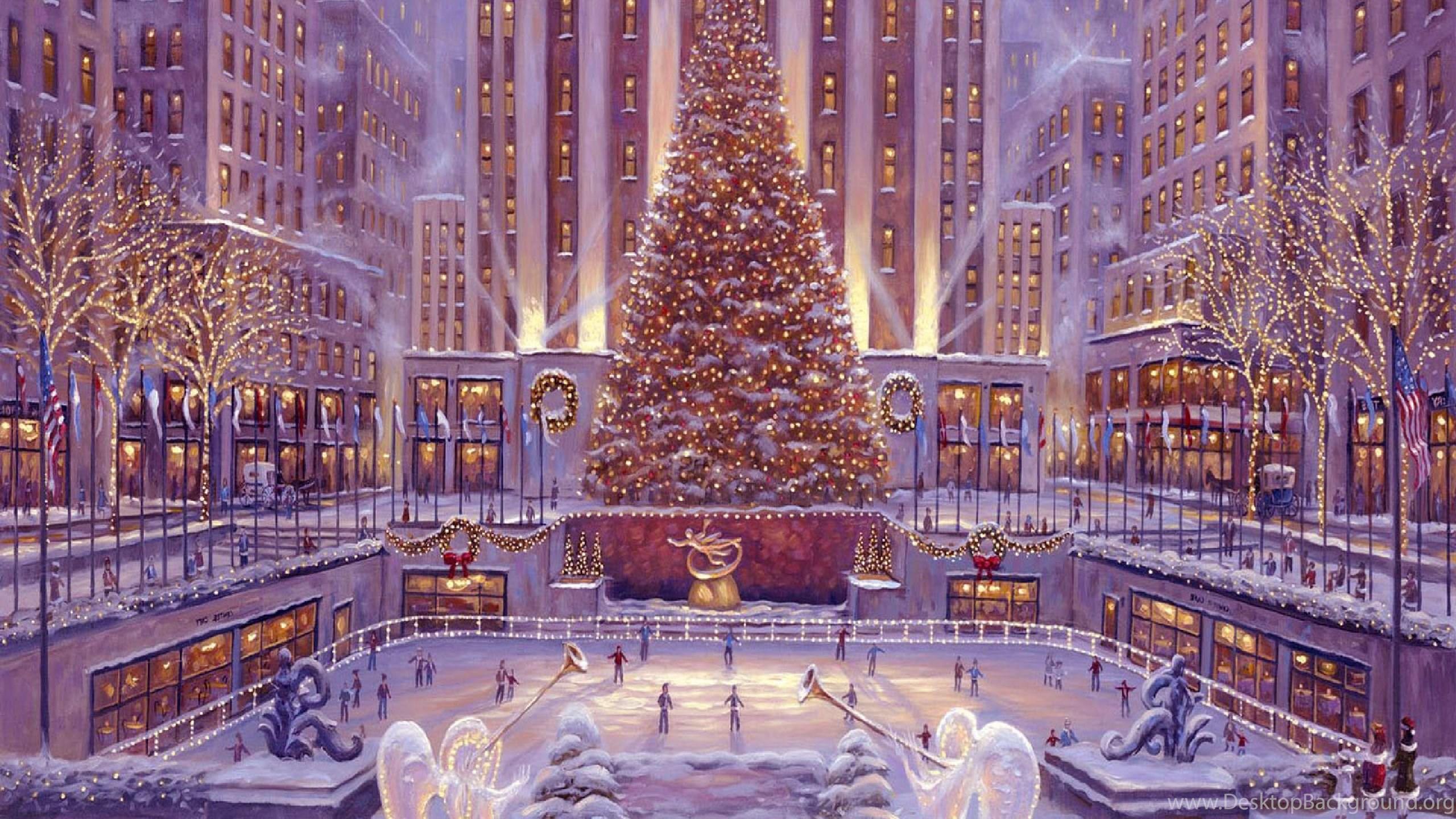2560x1440 Amazing Winter Christmas Wallpaper Desktop Background