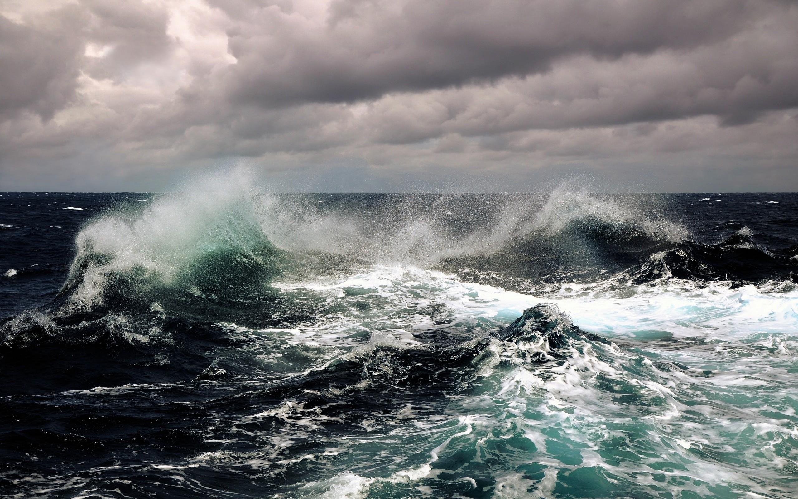 2560x1600 Waves storm seascapes wallpaperx1600