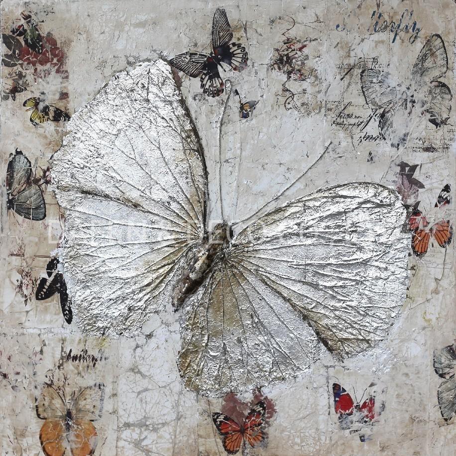 916x916 China Still Life Butterfly Silver Foil 2019 New Design (141D0072) Handmade Oil Painting Wall Decorative Art Still Life and Oil Painting price