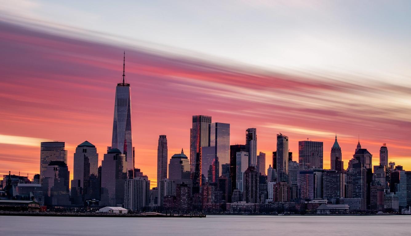 1336x768 Sunrise Over Lower Manhattan HD Laptop Wallpaper, HD City 4K Wallpaper, Image, Photo and Background