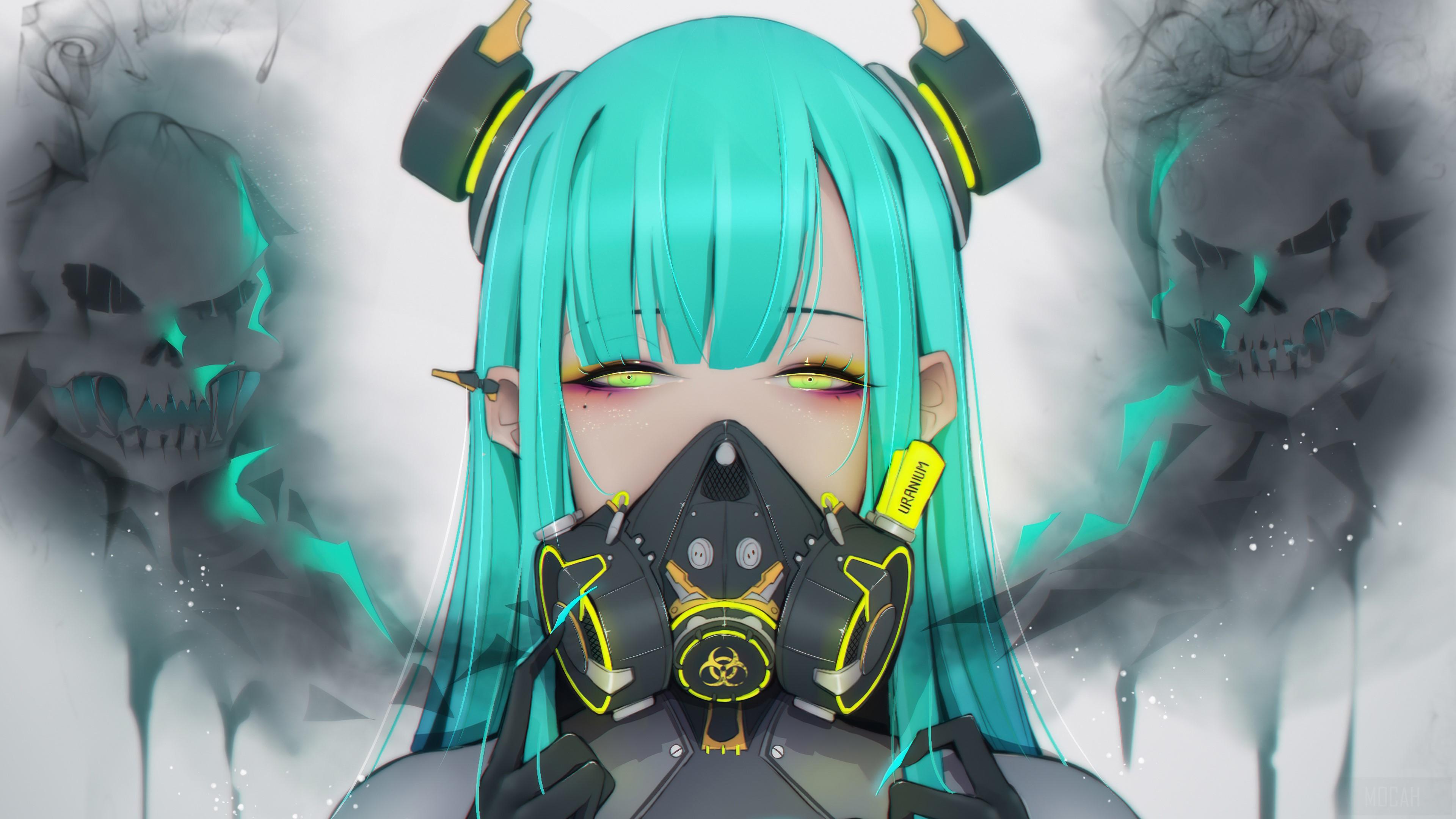 3840x2160 Anime, Girls, Toxic, Gas Mask, Sci Fi, Science Fiction 4k wallpaper. Mocah HD Wallpaper