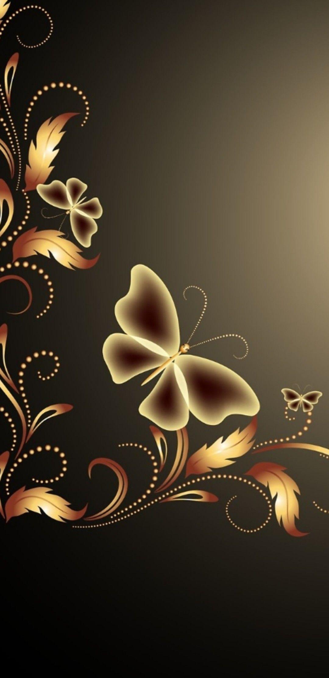 1080x2220 Black And Gold Wallpaper