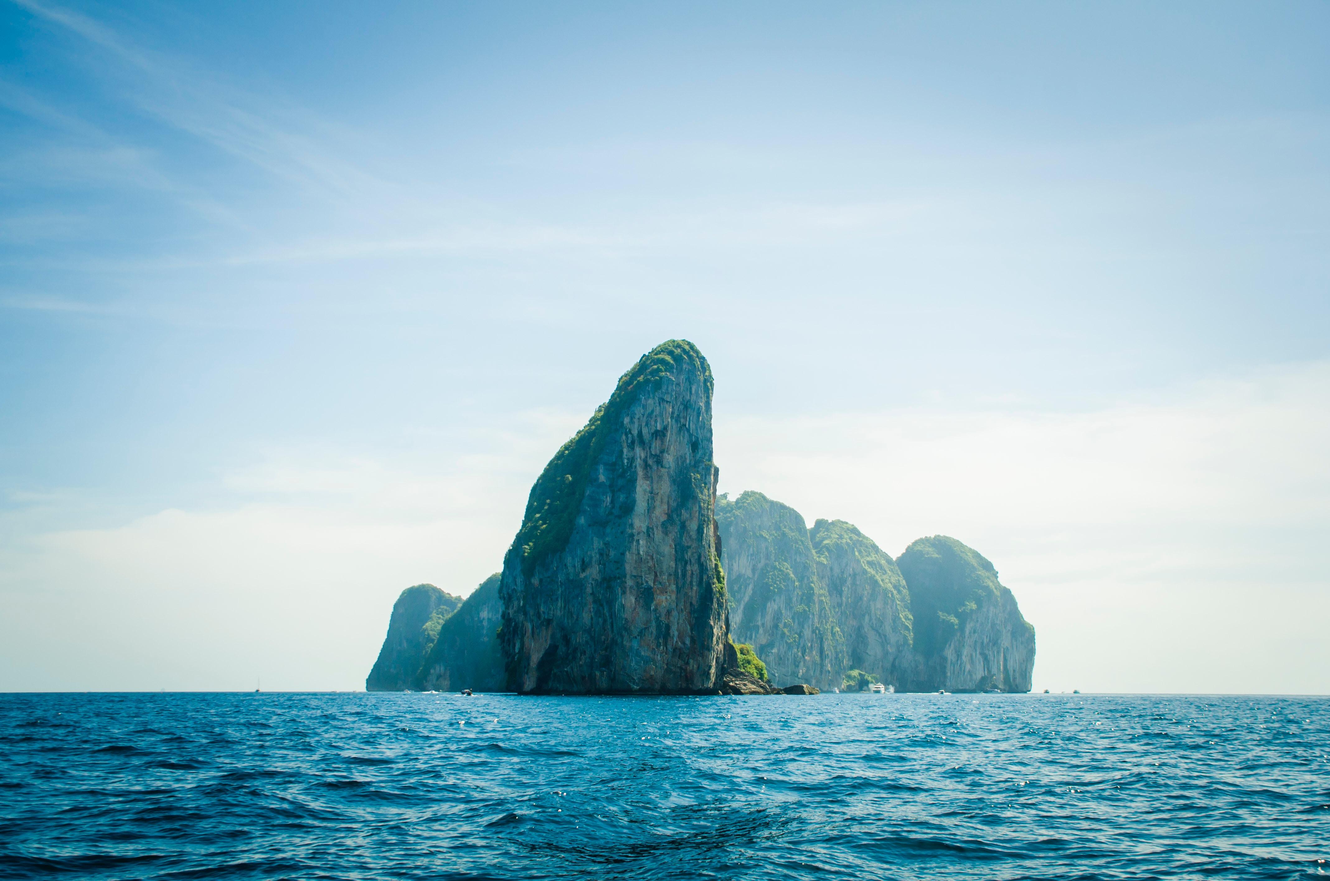 4272x2830 #mountains, #Krabi, #sky, #landscape, #Thailand, #sea, wallpaper. Mocah HD Wallpaper